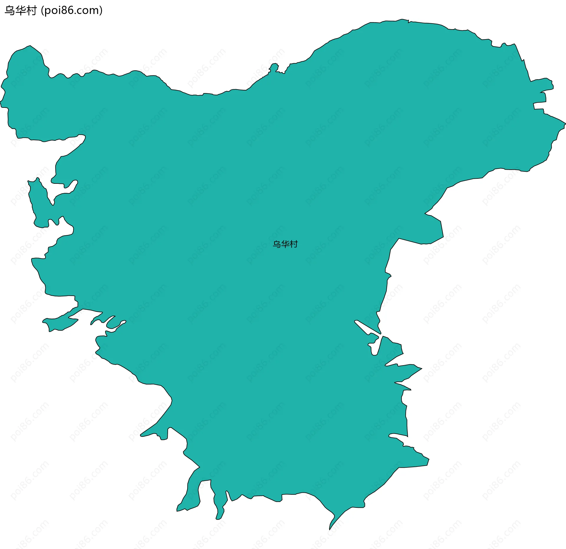 乌华村边界地图