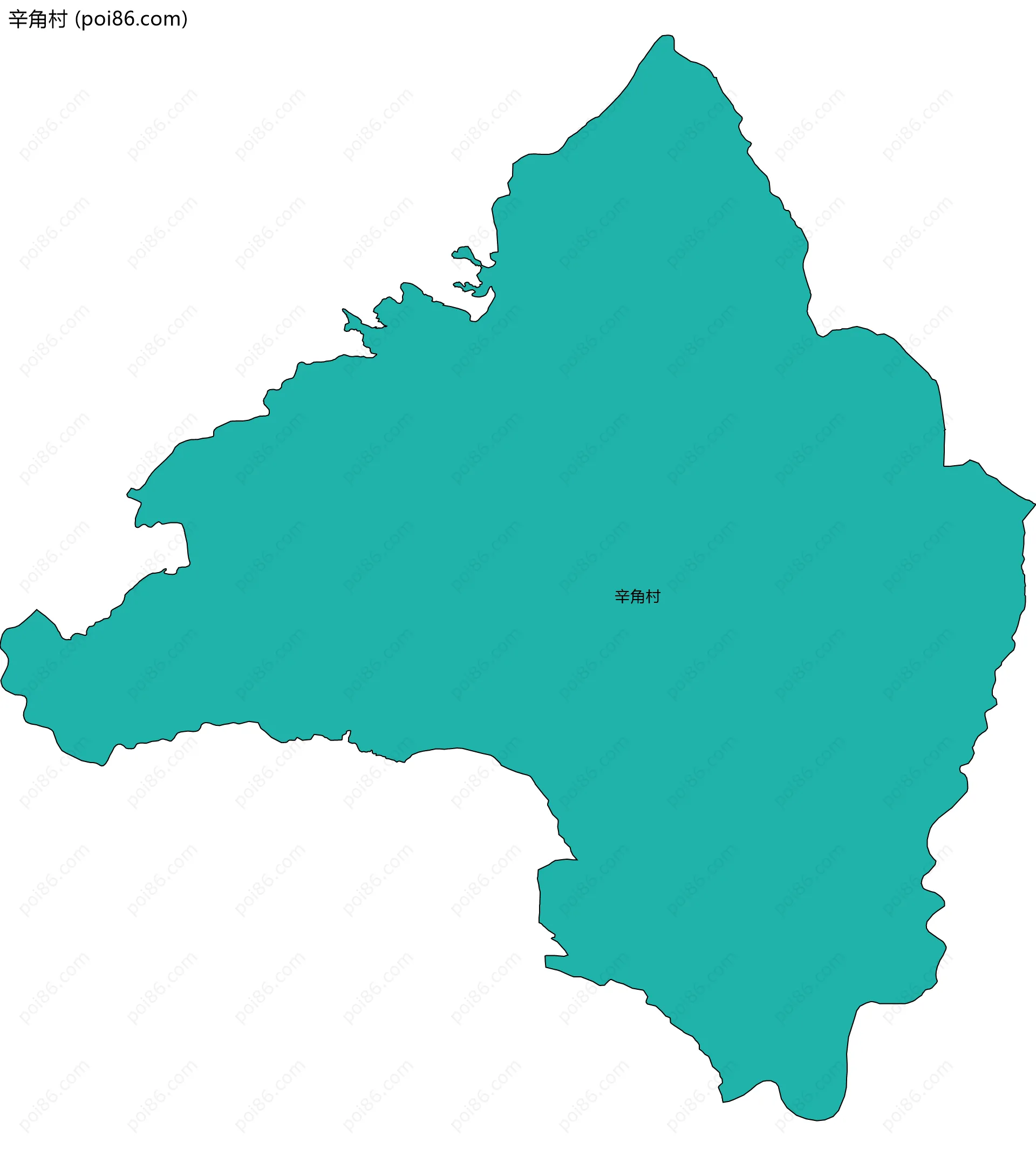 辛角村边界地图