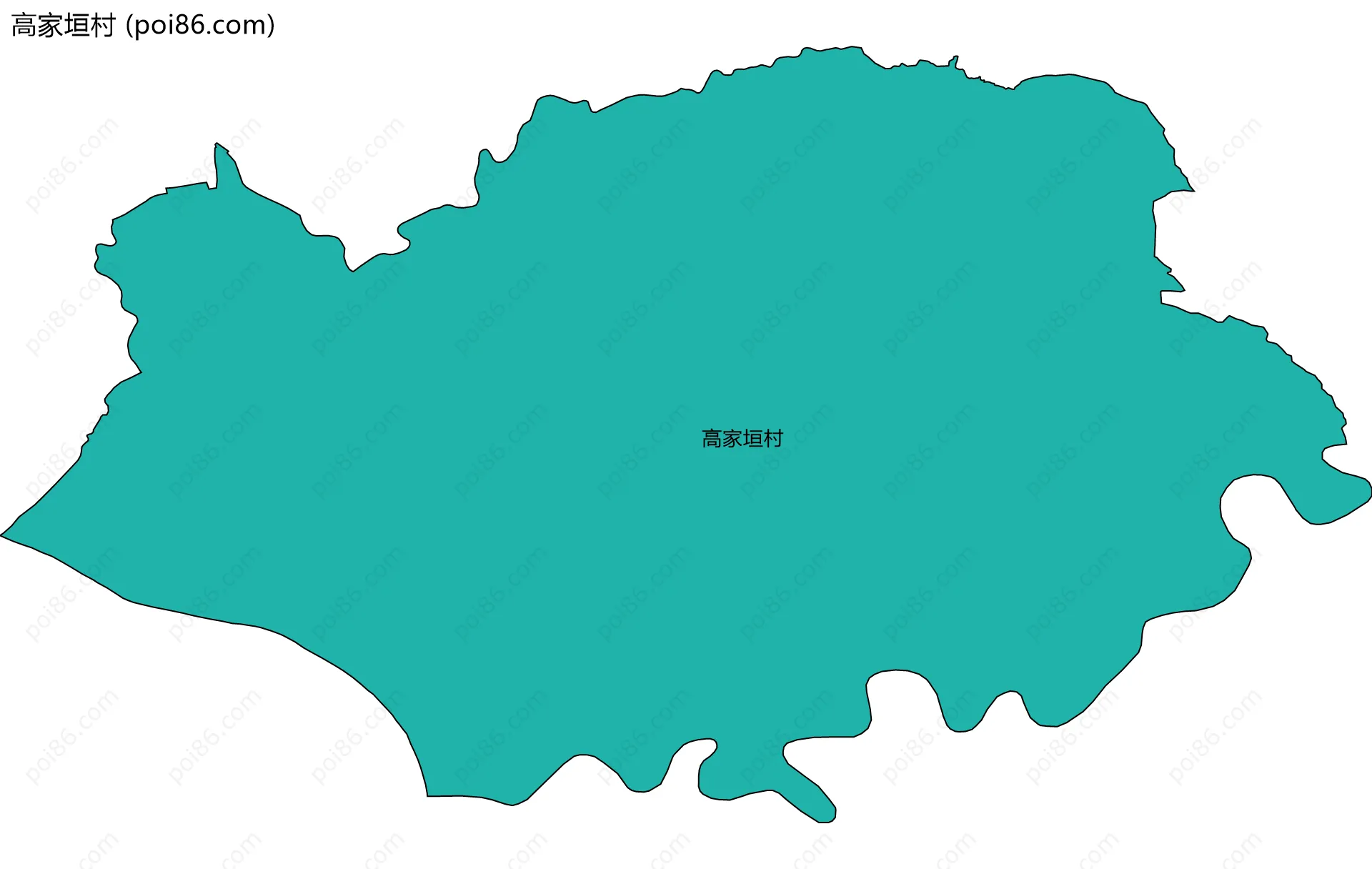 高家垣村边界地图