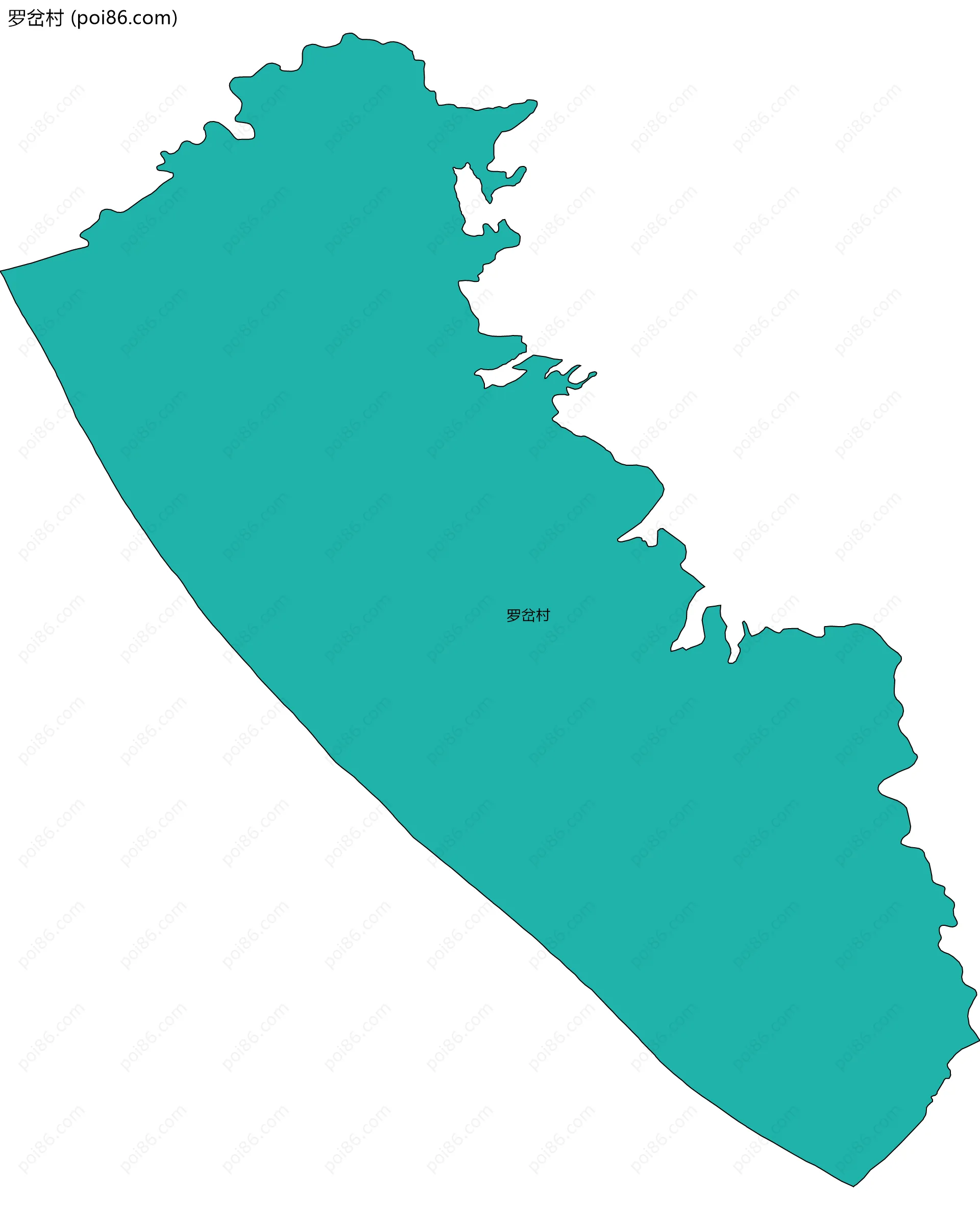 罗岔村边界地图