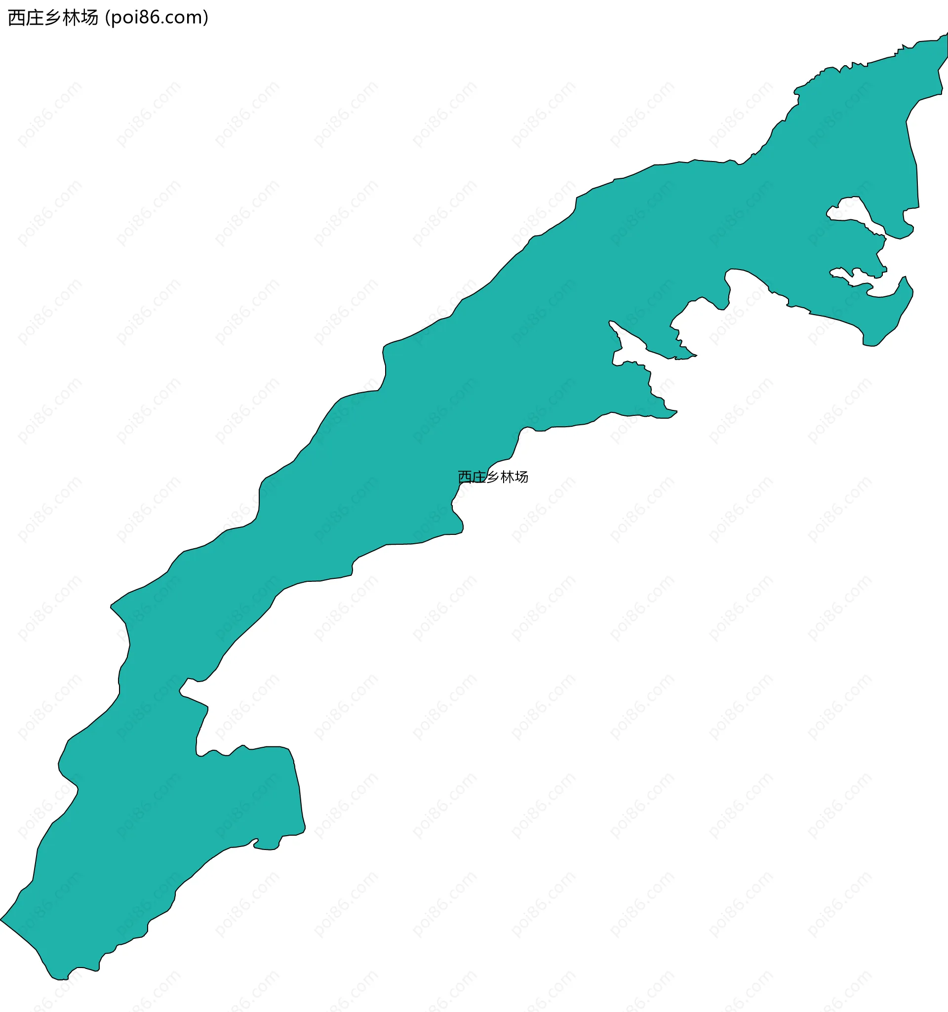 西庄乡林场边界地图