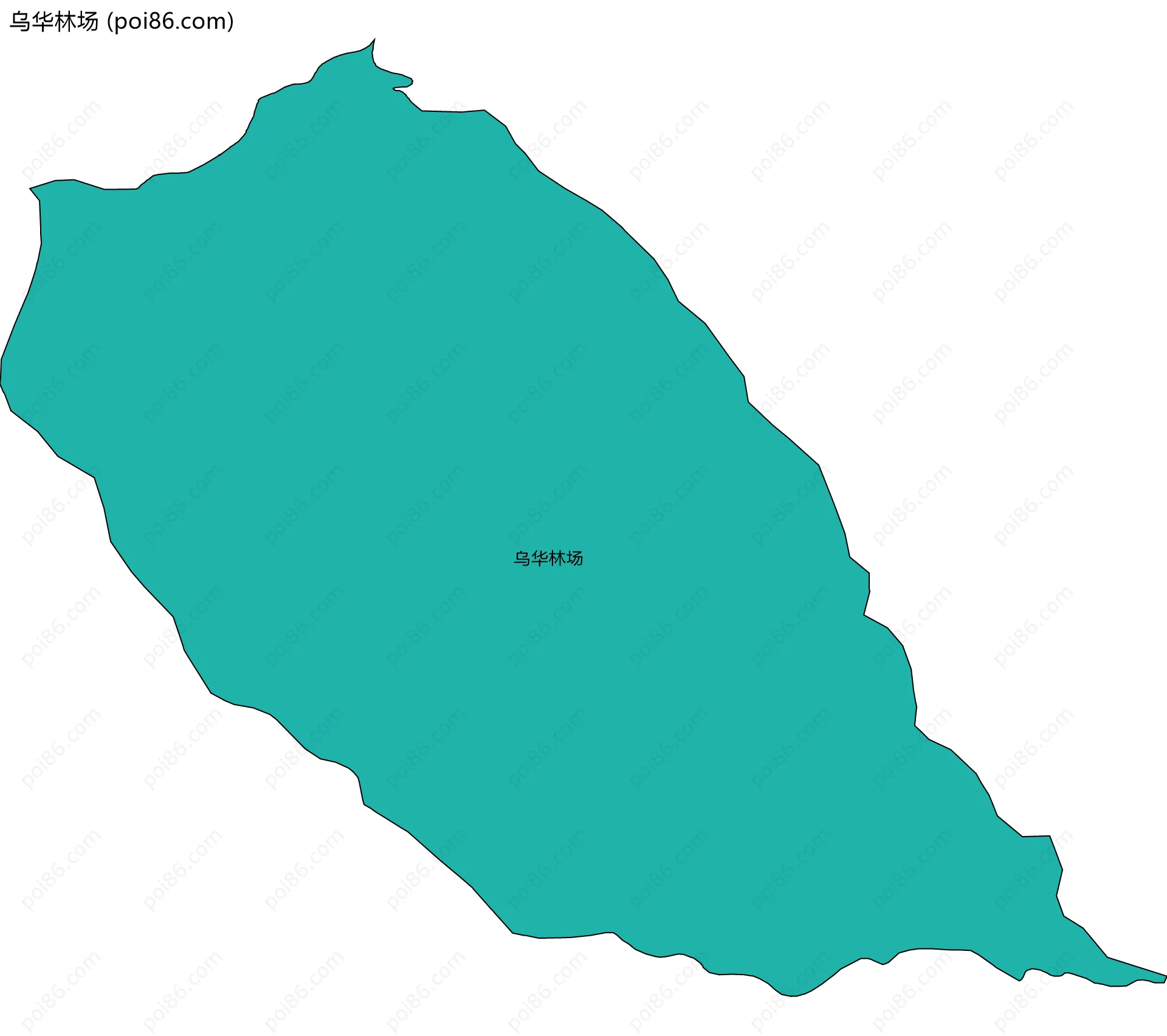 乌华林场边界地图