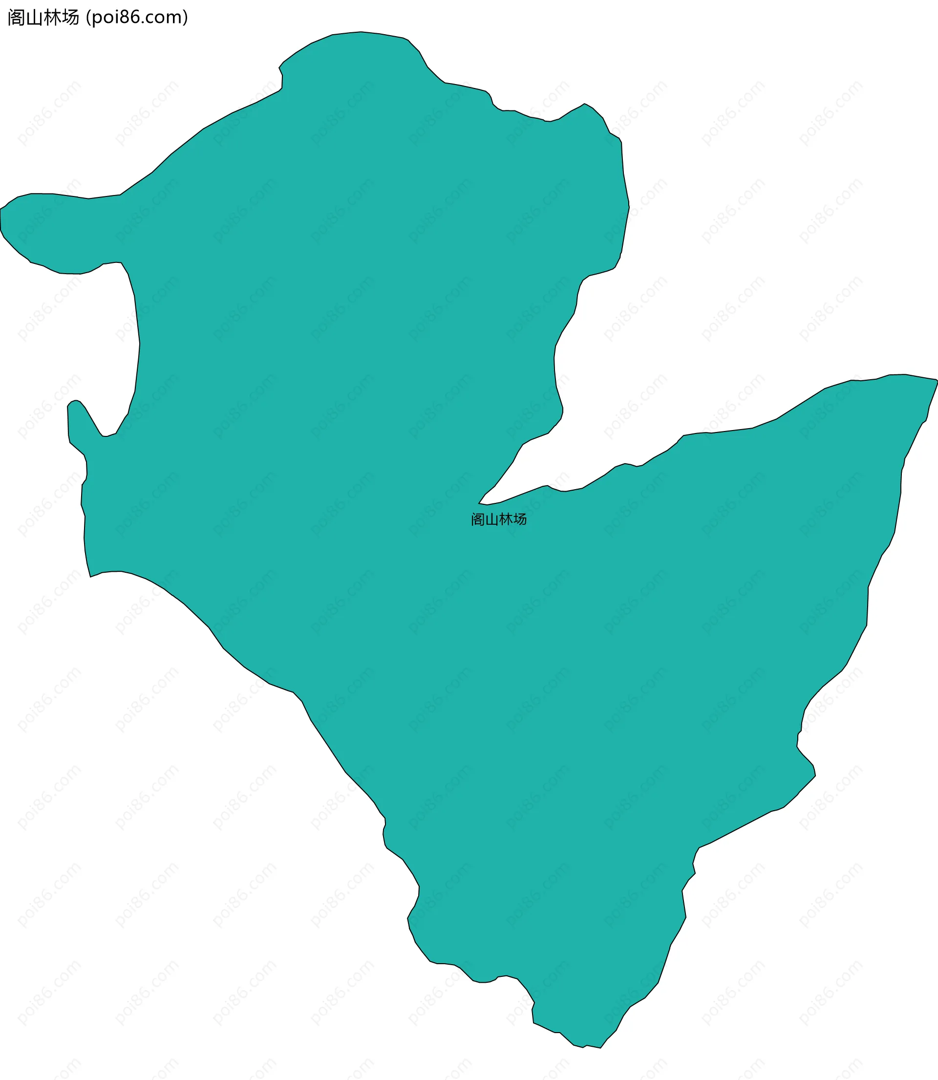 阁山林场边界地图