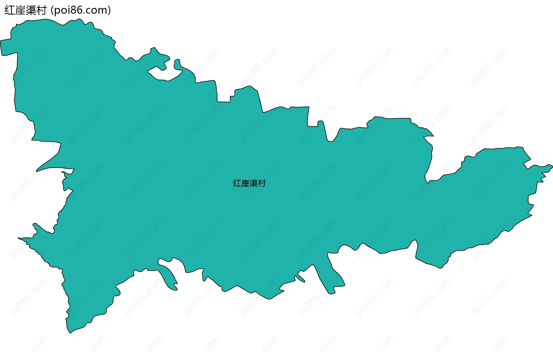 红崖渠村边界地图
