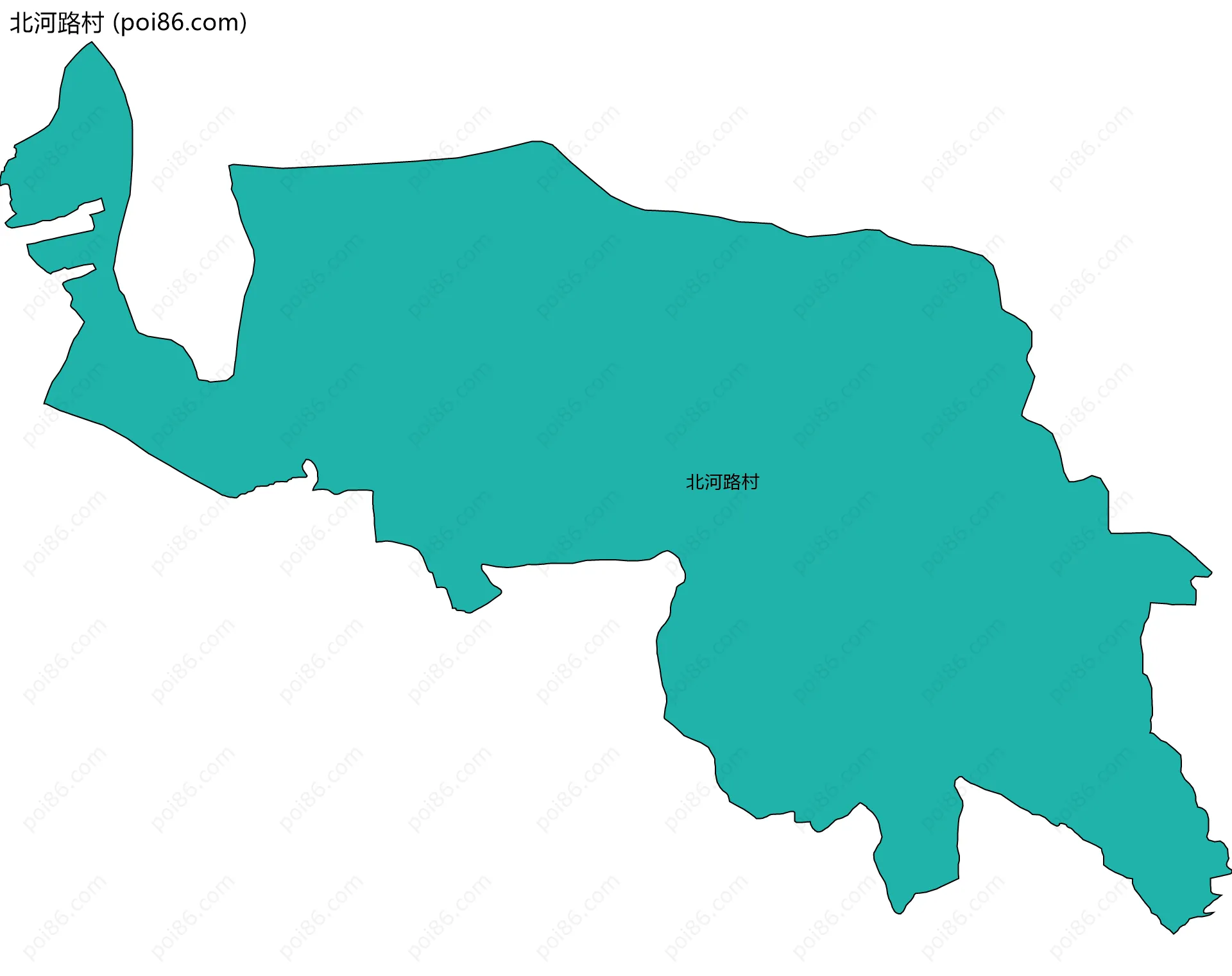 北河路村边界地图