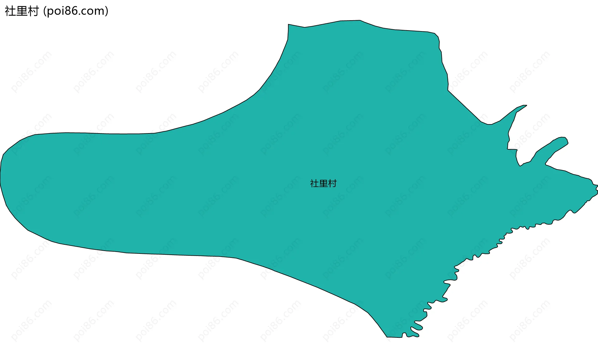 社里村边界地图