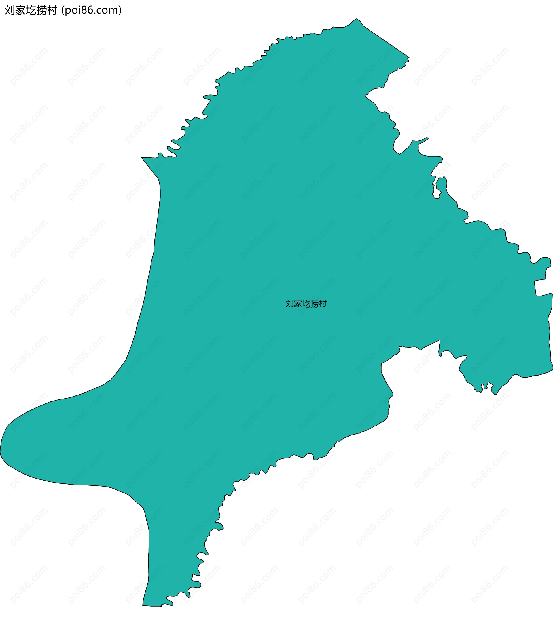 刘家圪捞村边界地图