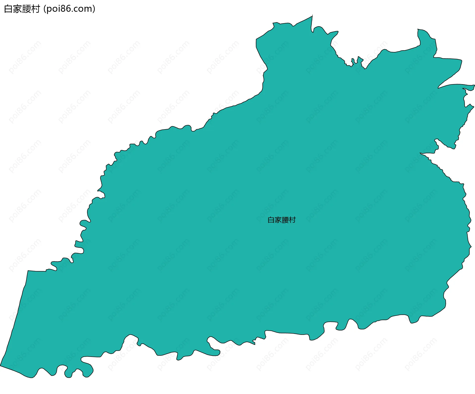 白家腰村边界地图
