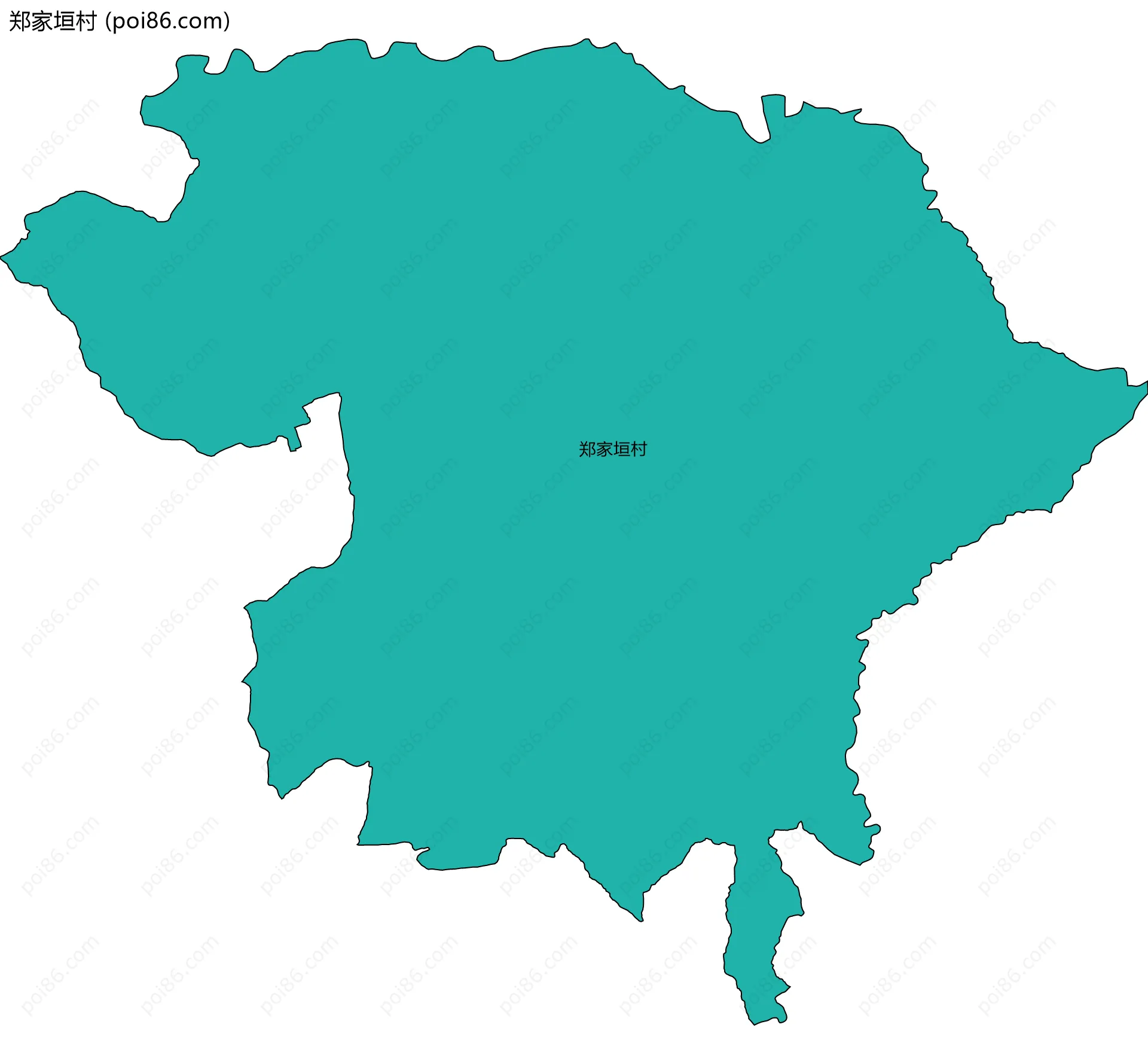 郑家垣村边界地图