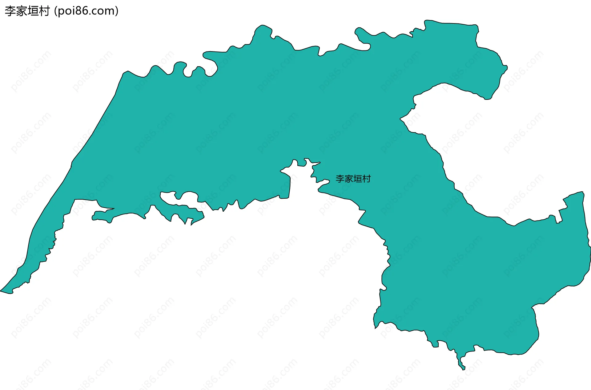 李家垣村边界地图