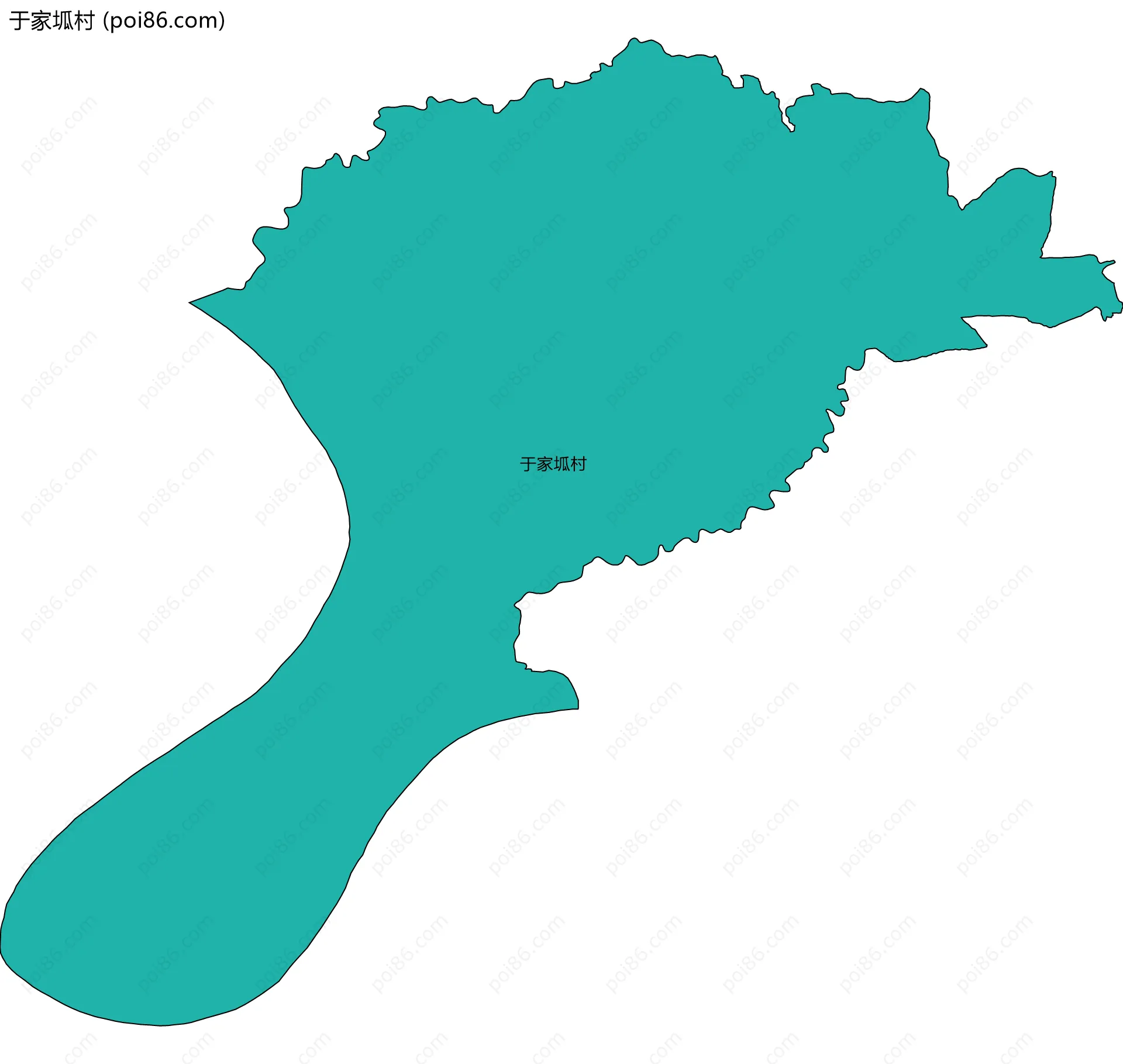 于家坬村边界地图