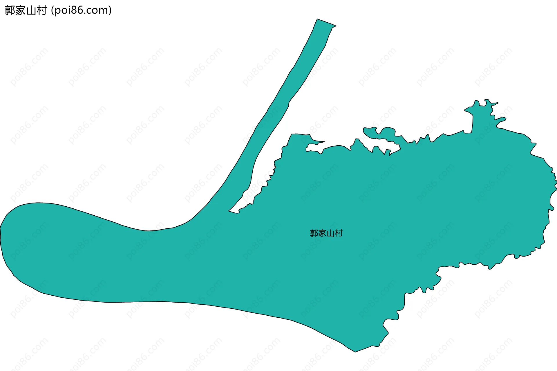郭家山村边界地图