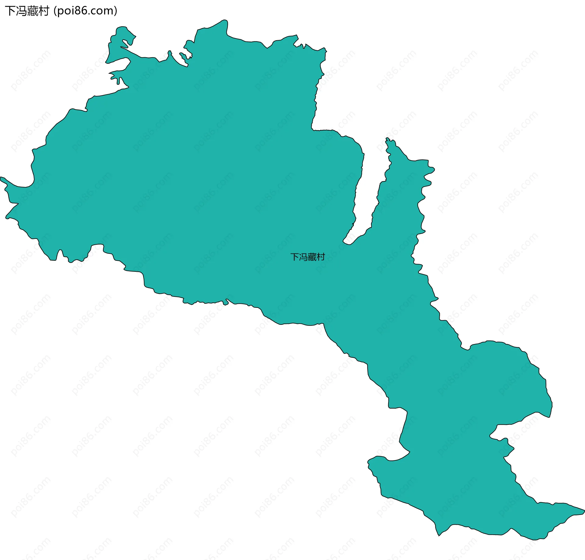 下冯藏村边界地图