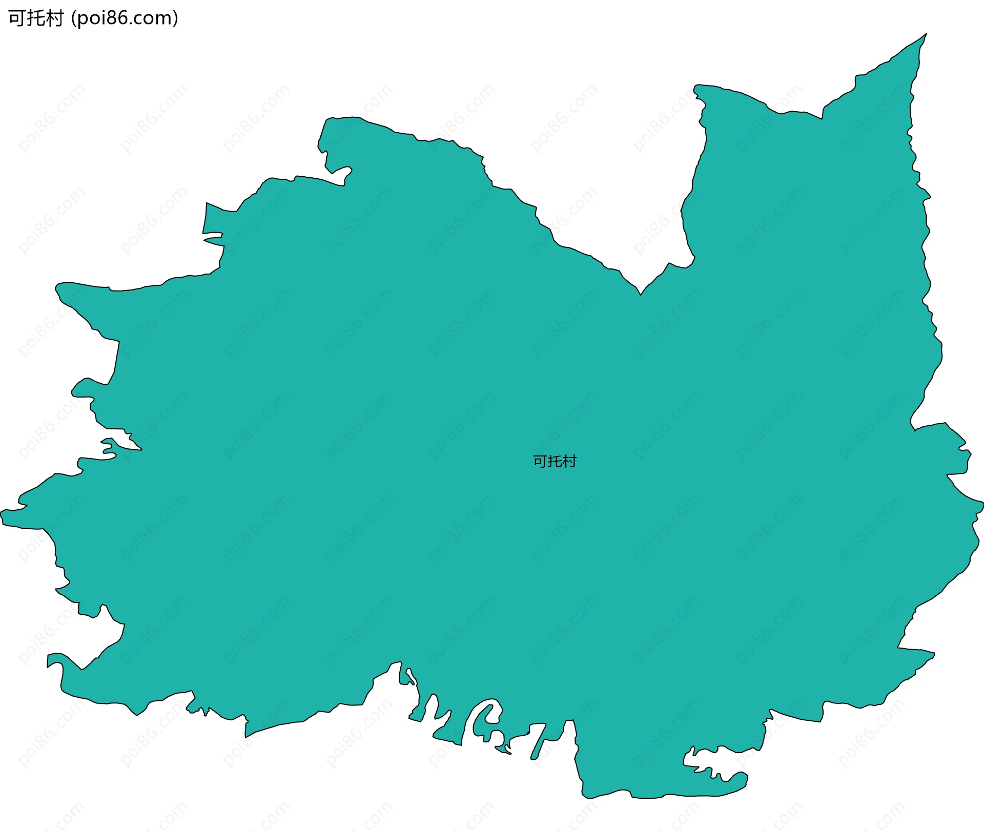 可托村边界地图