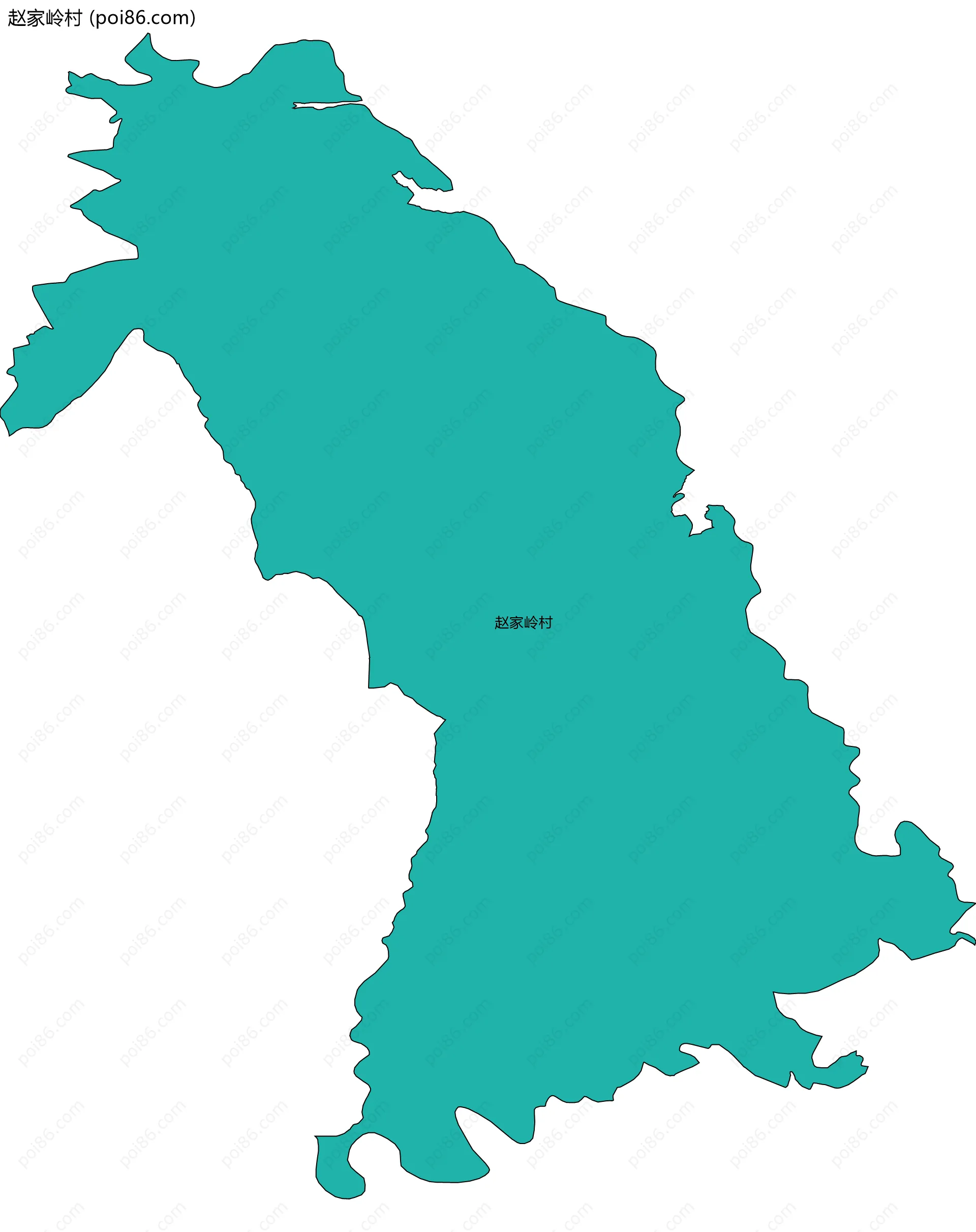 赵家岭村边界地图