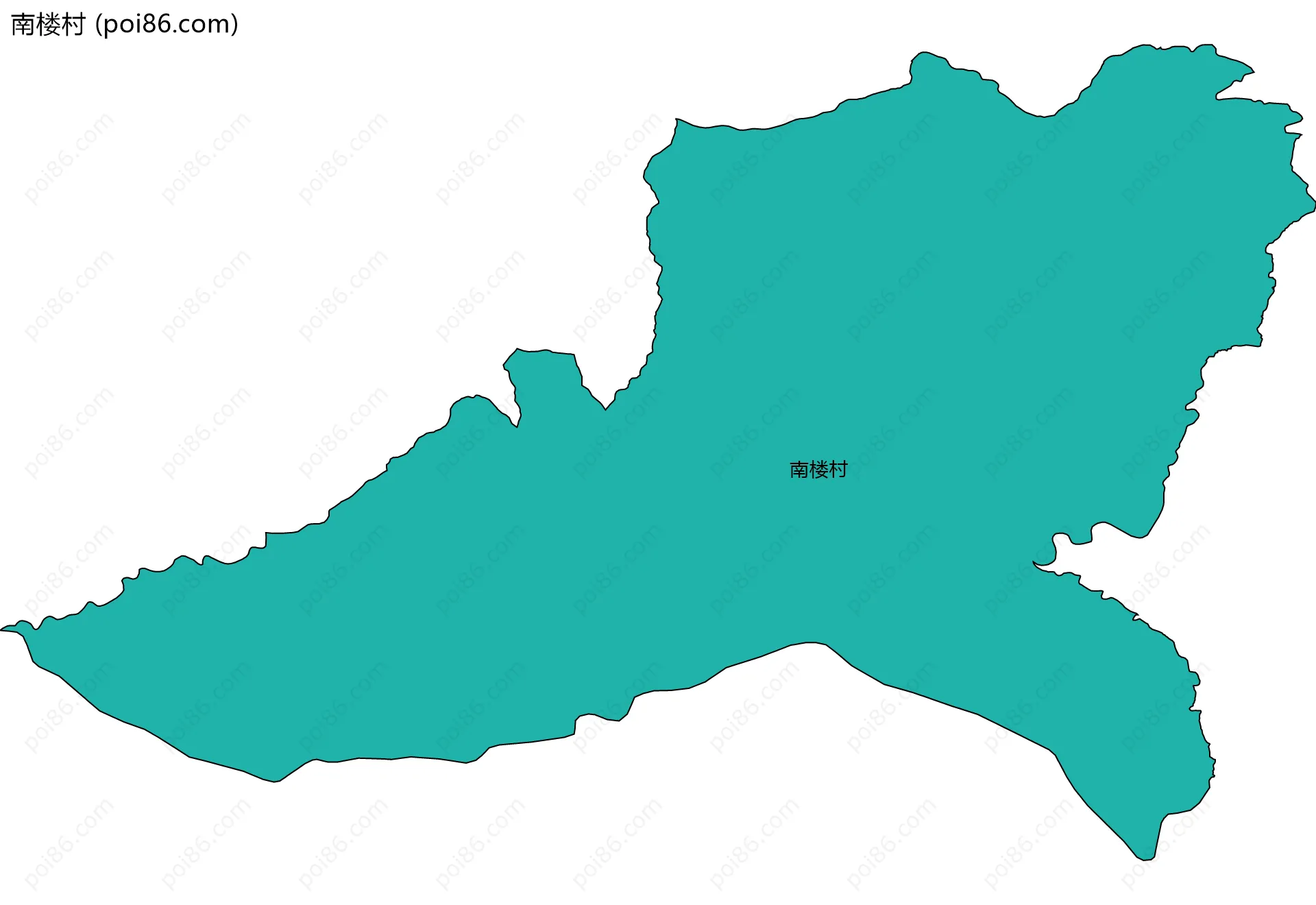 南楼村边界地图