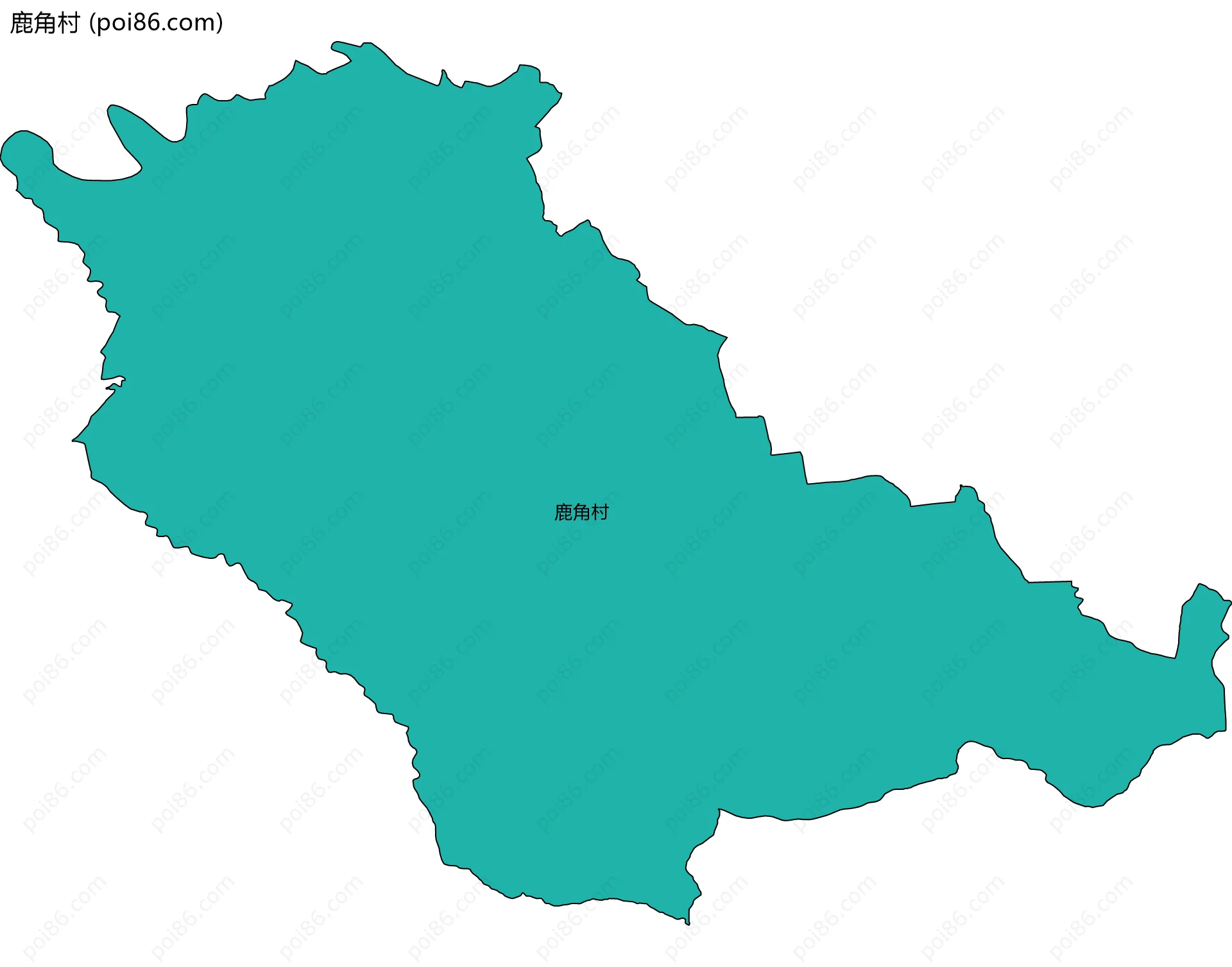 鹿角村边界地图
