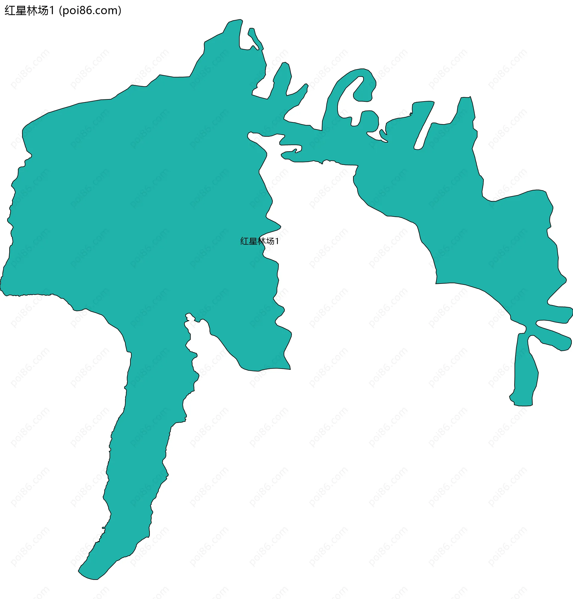 红星林场1边界地图
