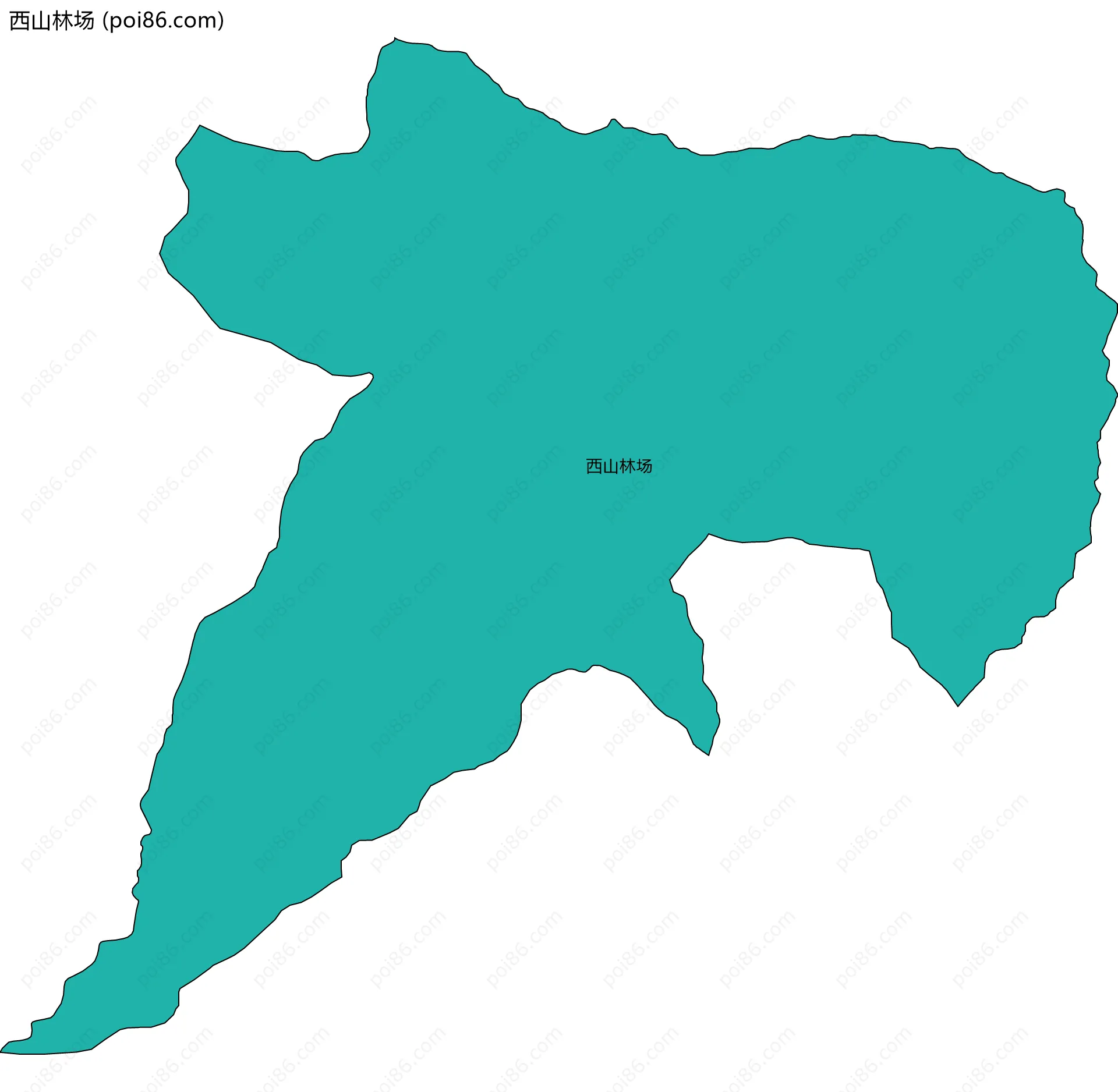 西山林场边界地图