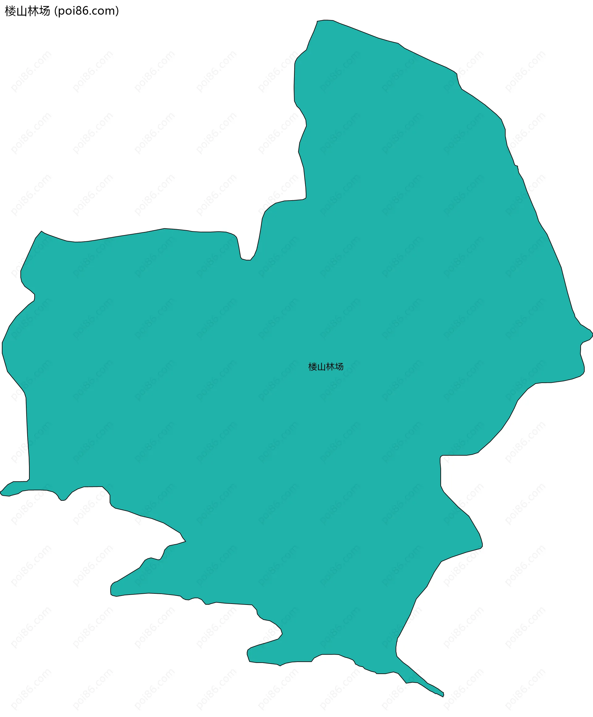 楼山林场边界地图