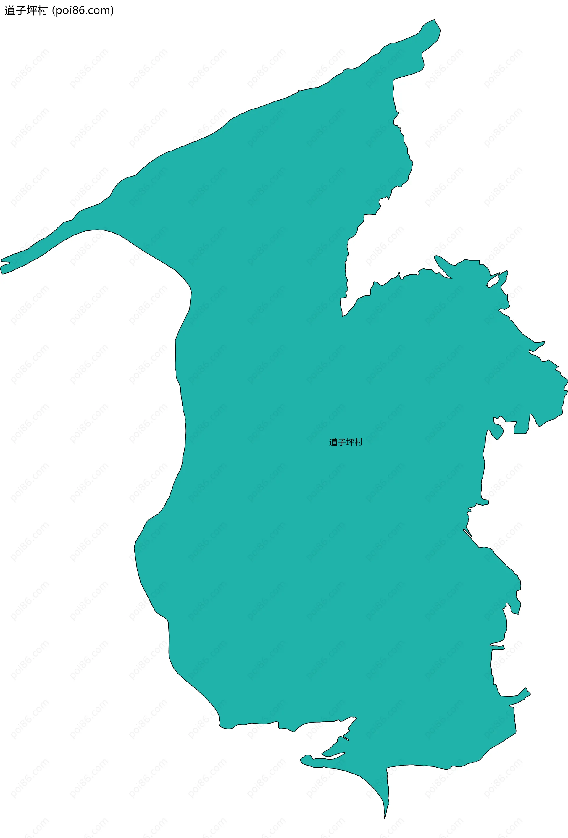 道子坪村边界地图