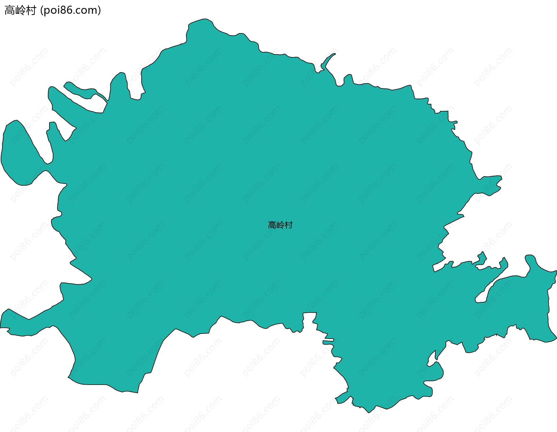 高岭村边界地图