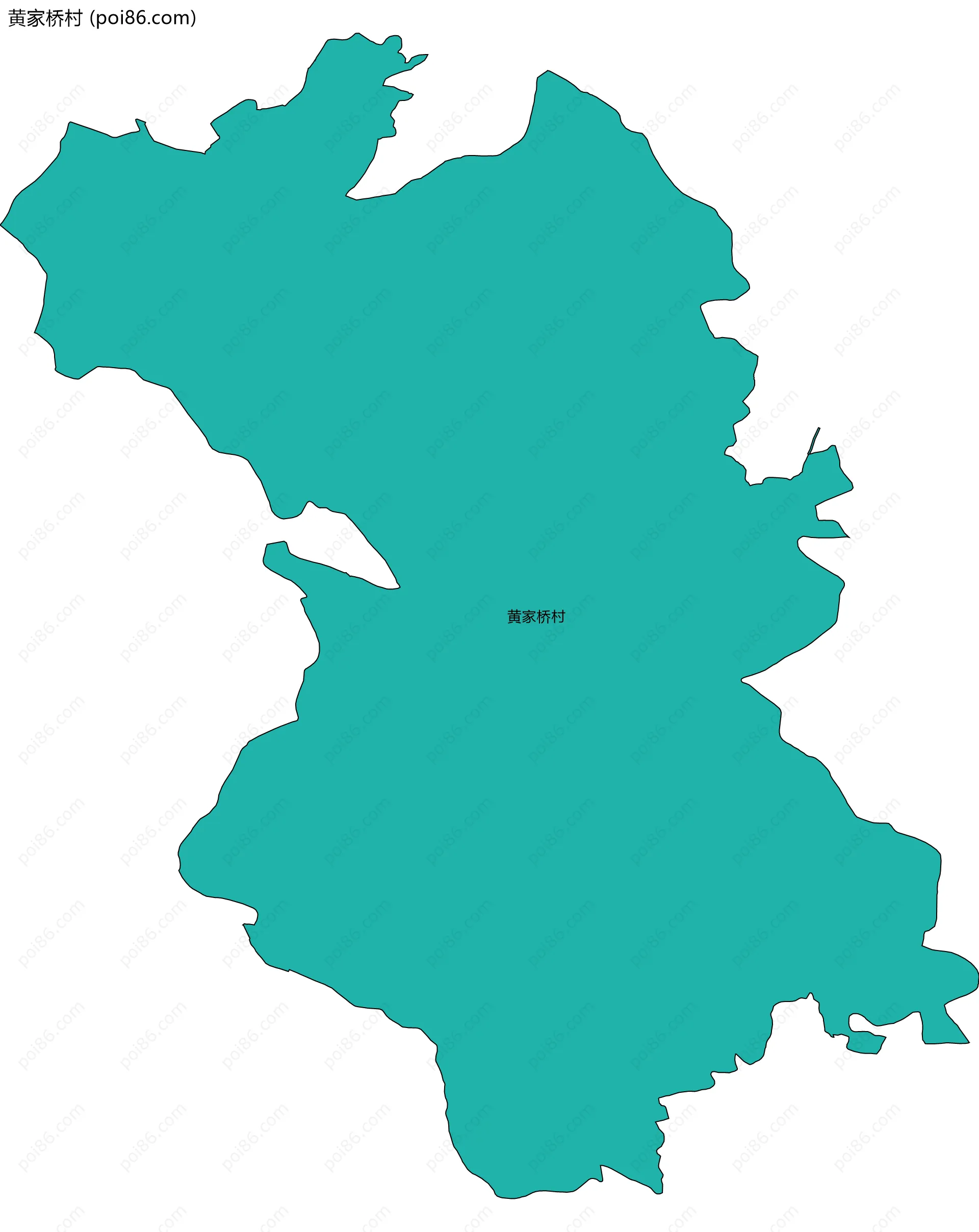 黄家桥村边界地图