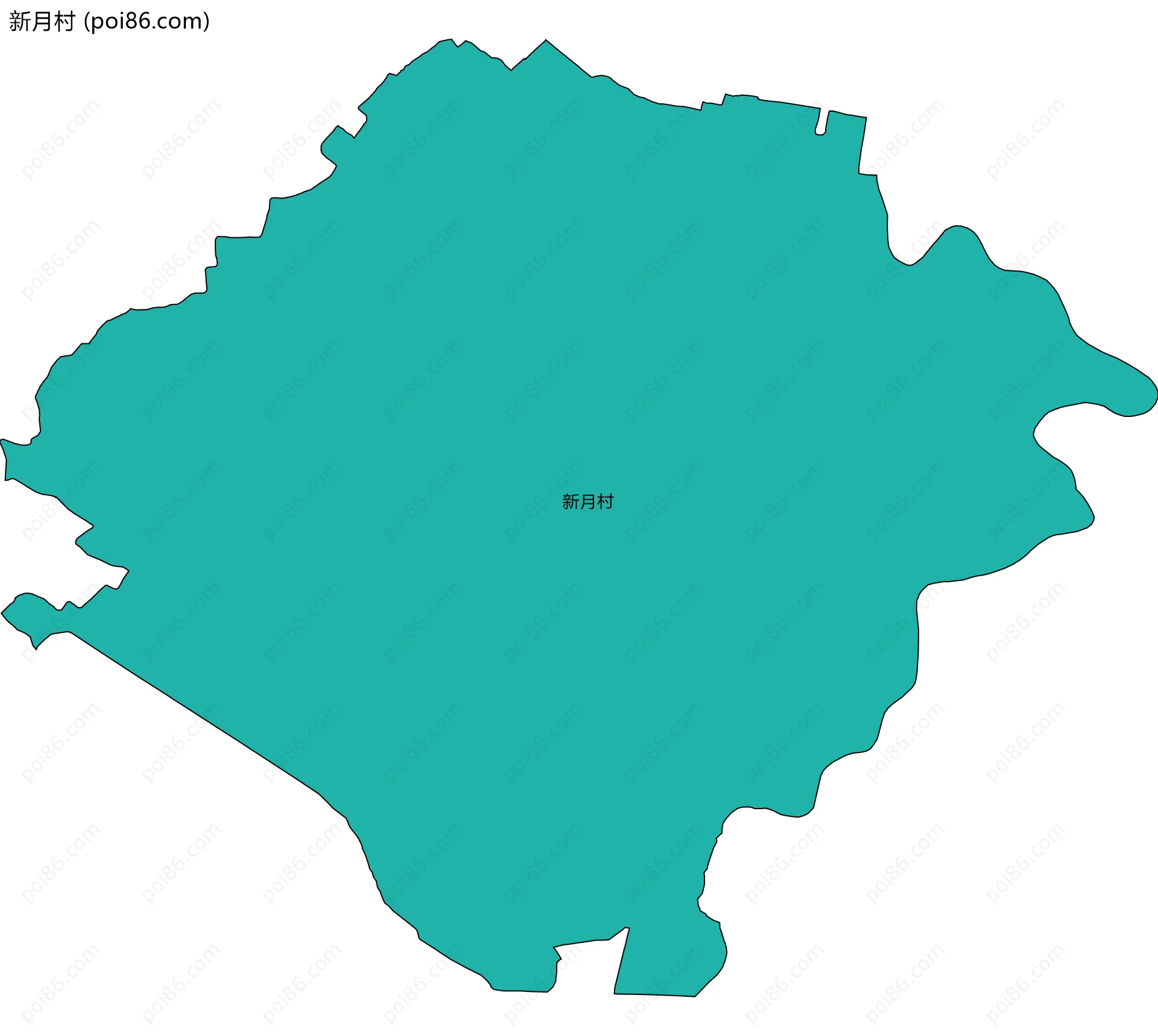 新月村边界地图
