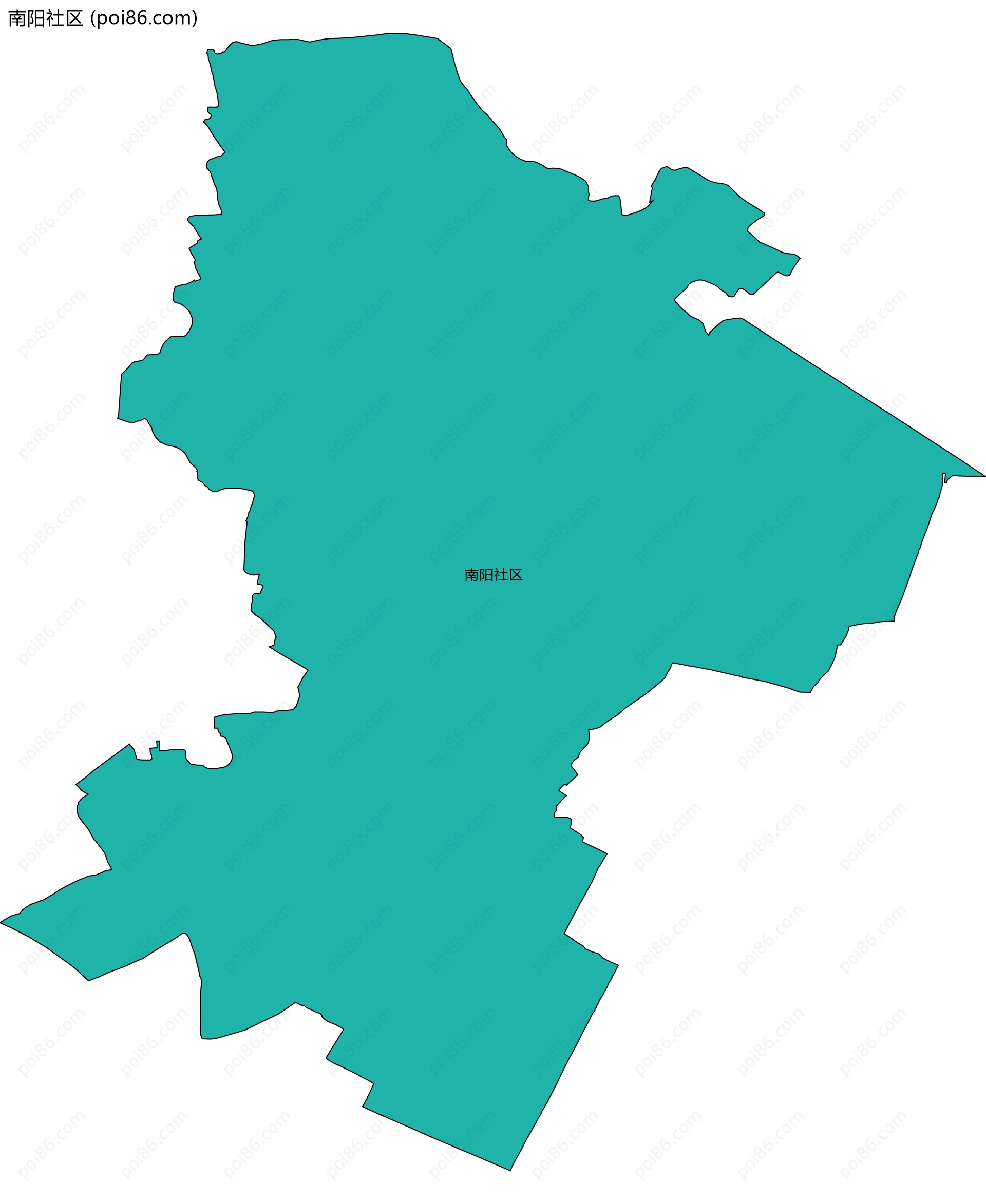 南阳社区边界地图