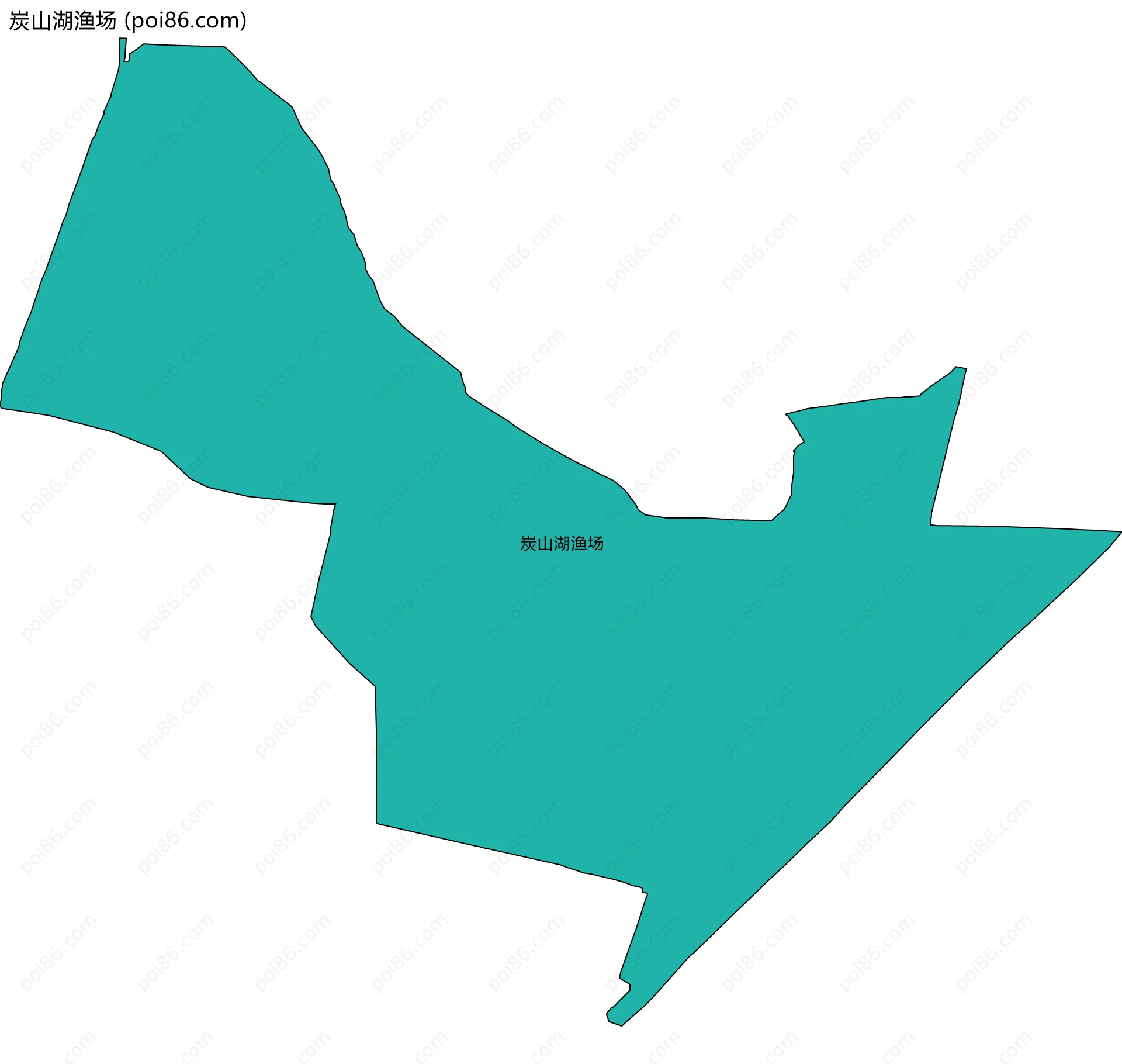炭山湖渔场边界地图