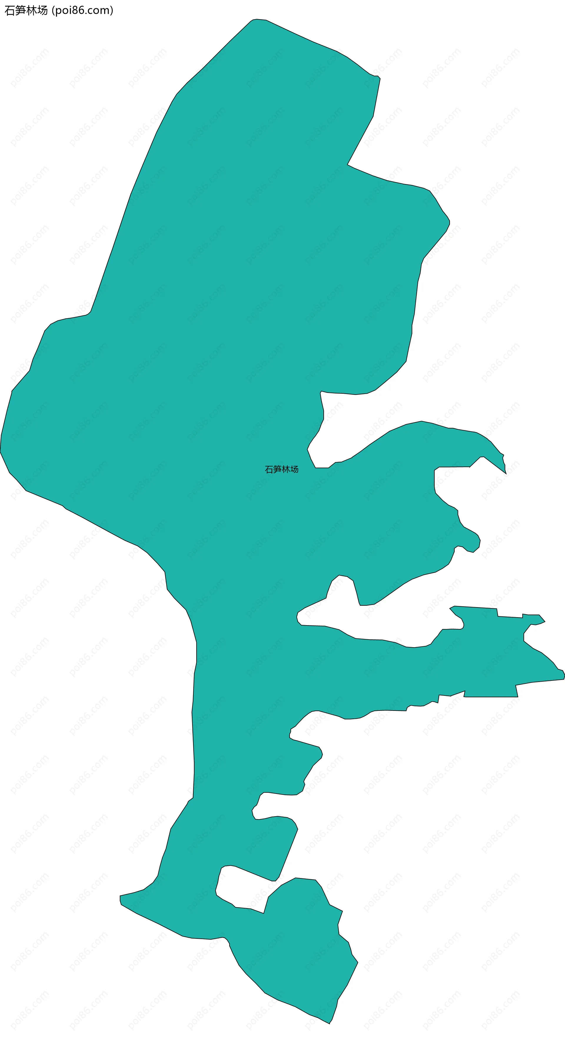 石笋林场边界地图