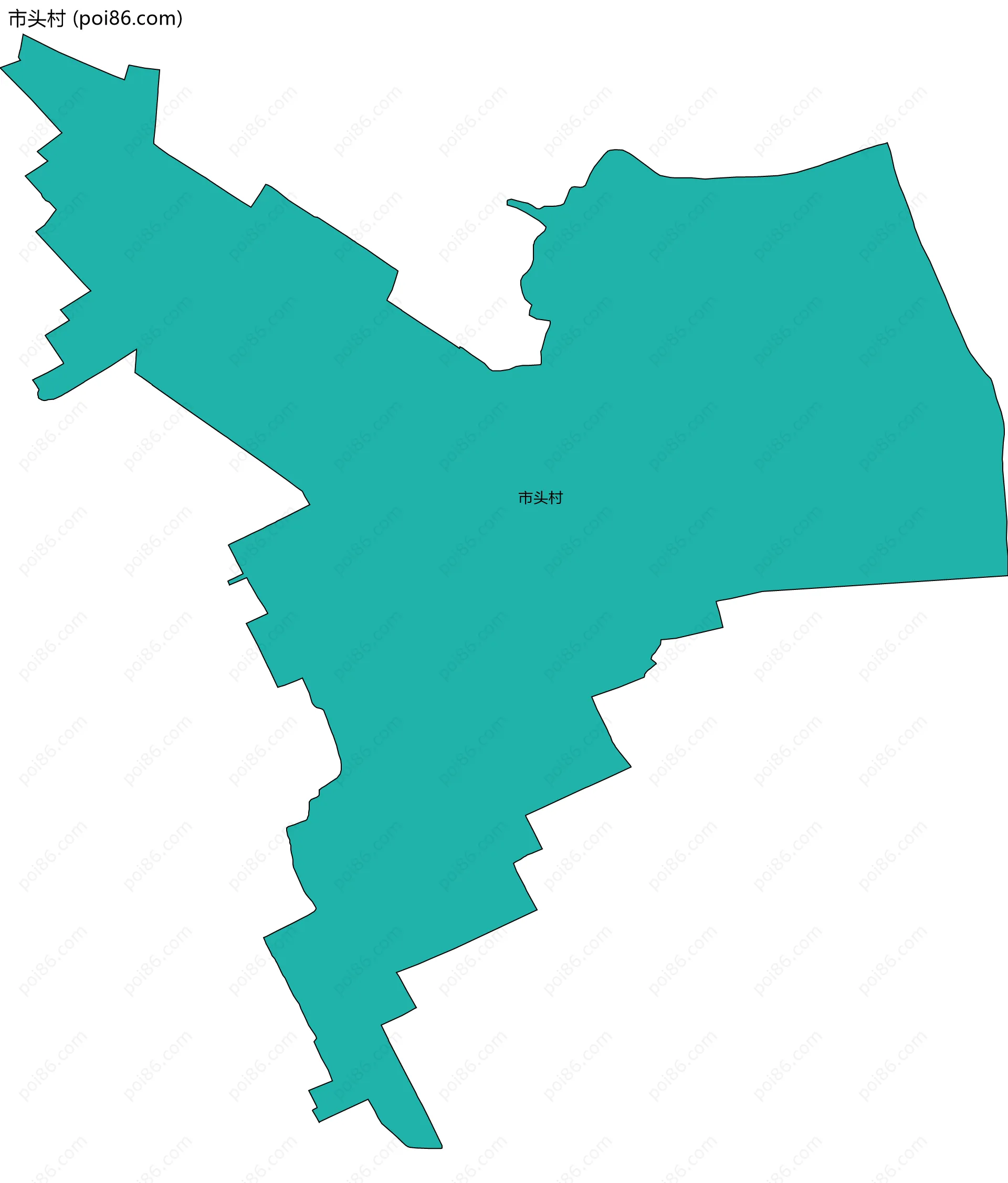 市头村边界地图