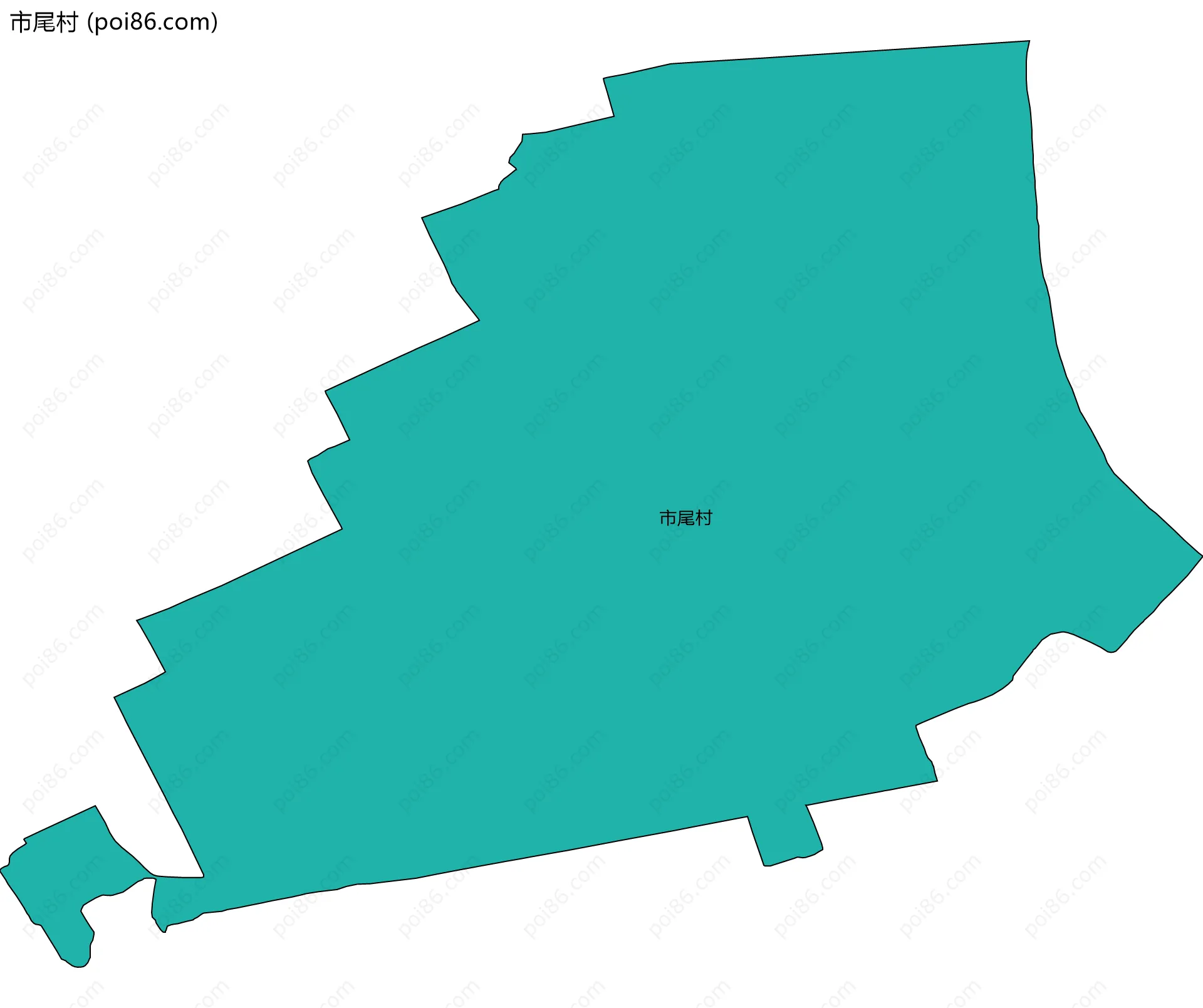 市尾村边界地图