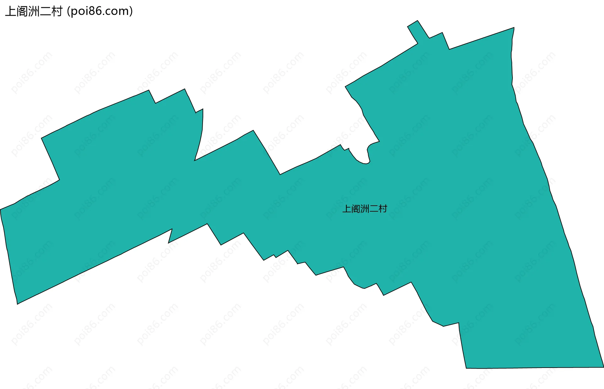 上阁洲二村边界地图