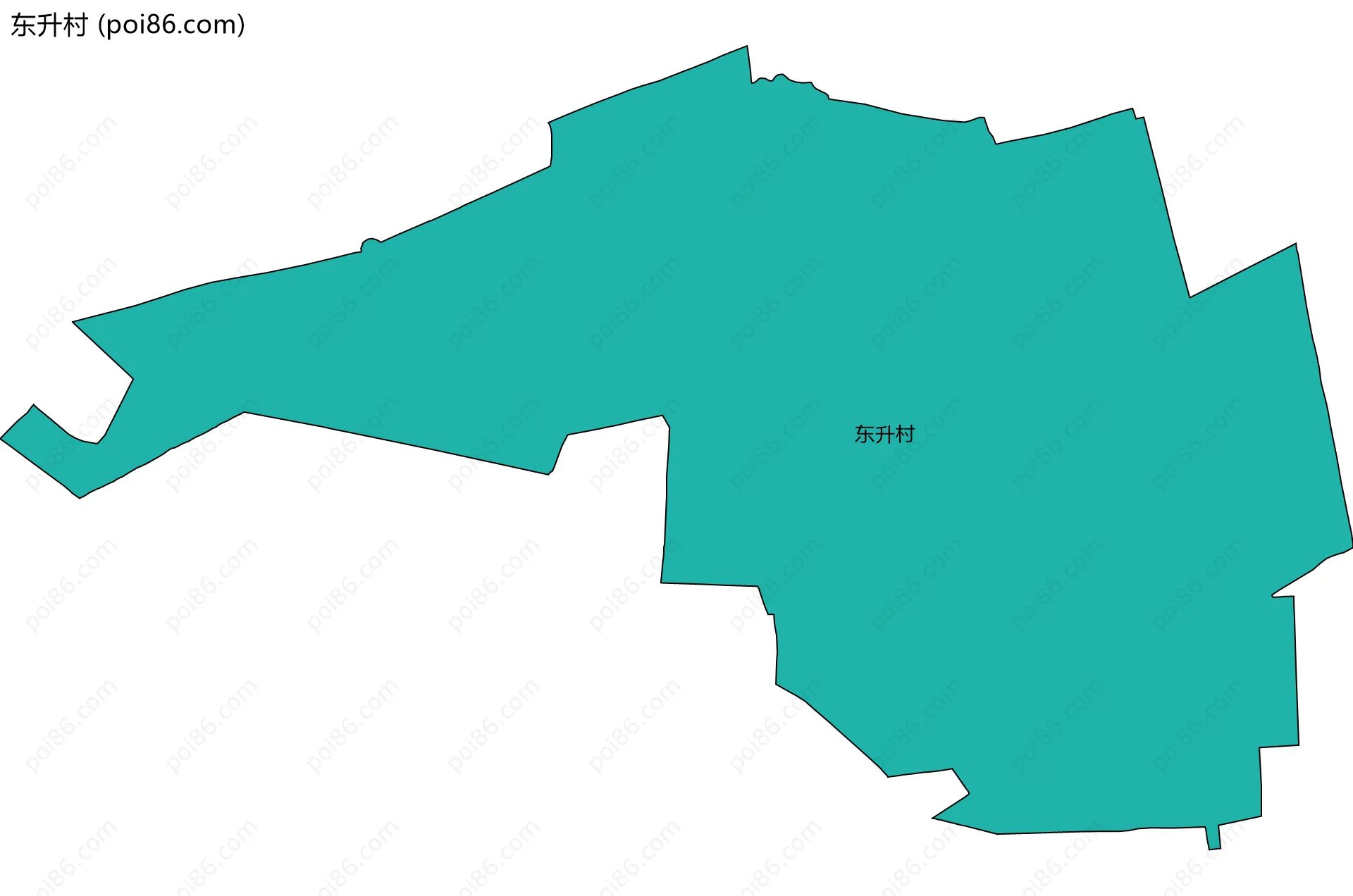 东升村边界地图