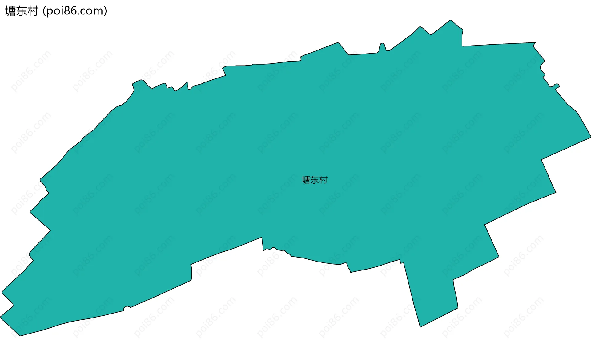 塘东村边界地图