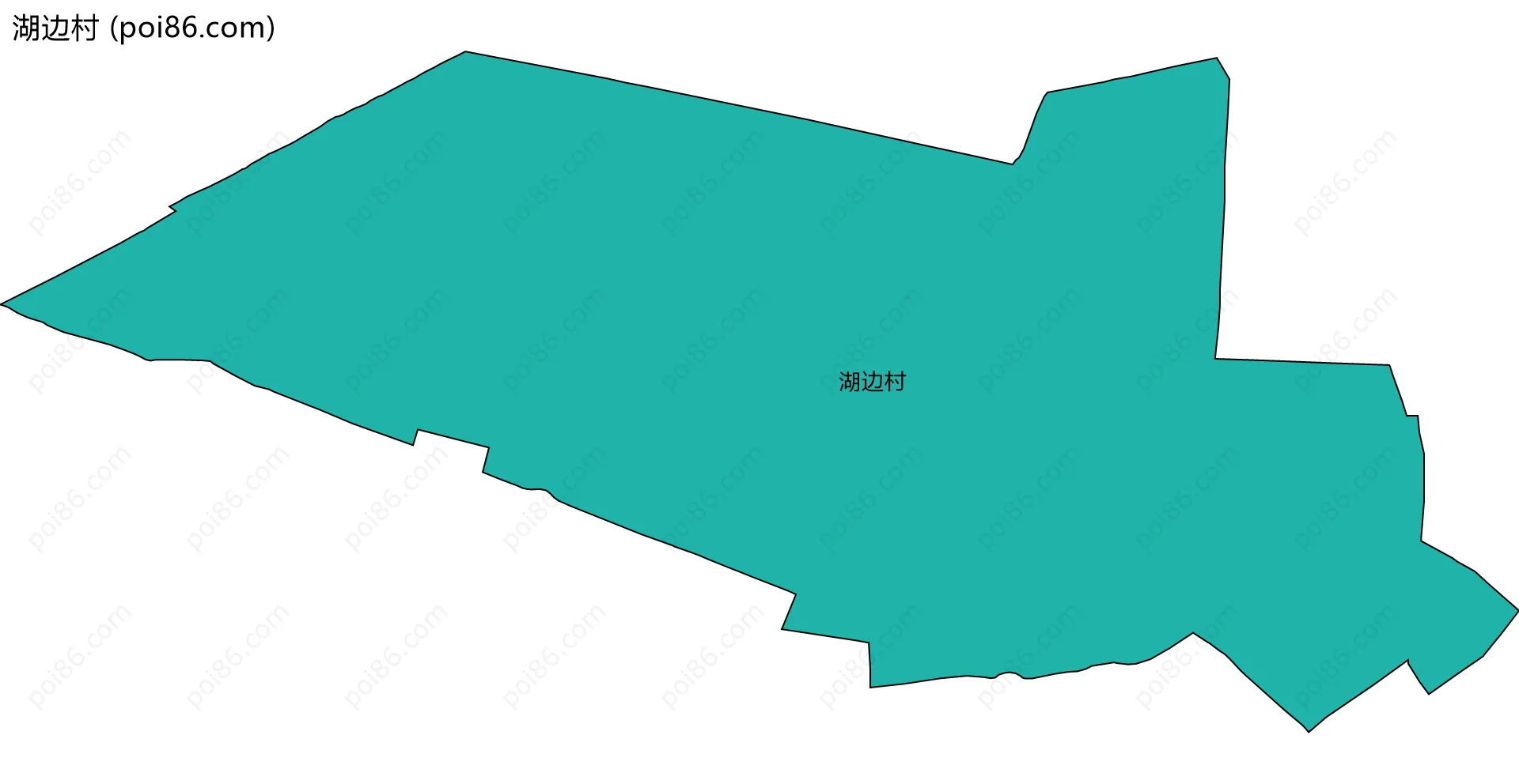 湖边村边界地图