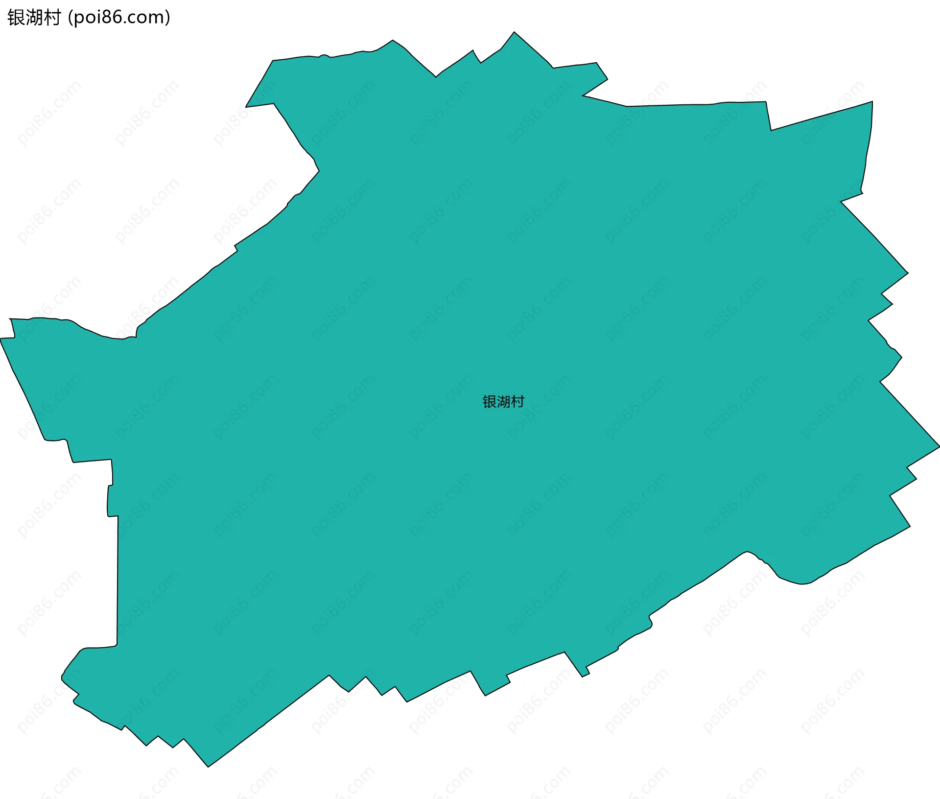 银湖村边界地图