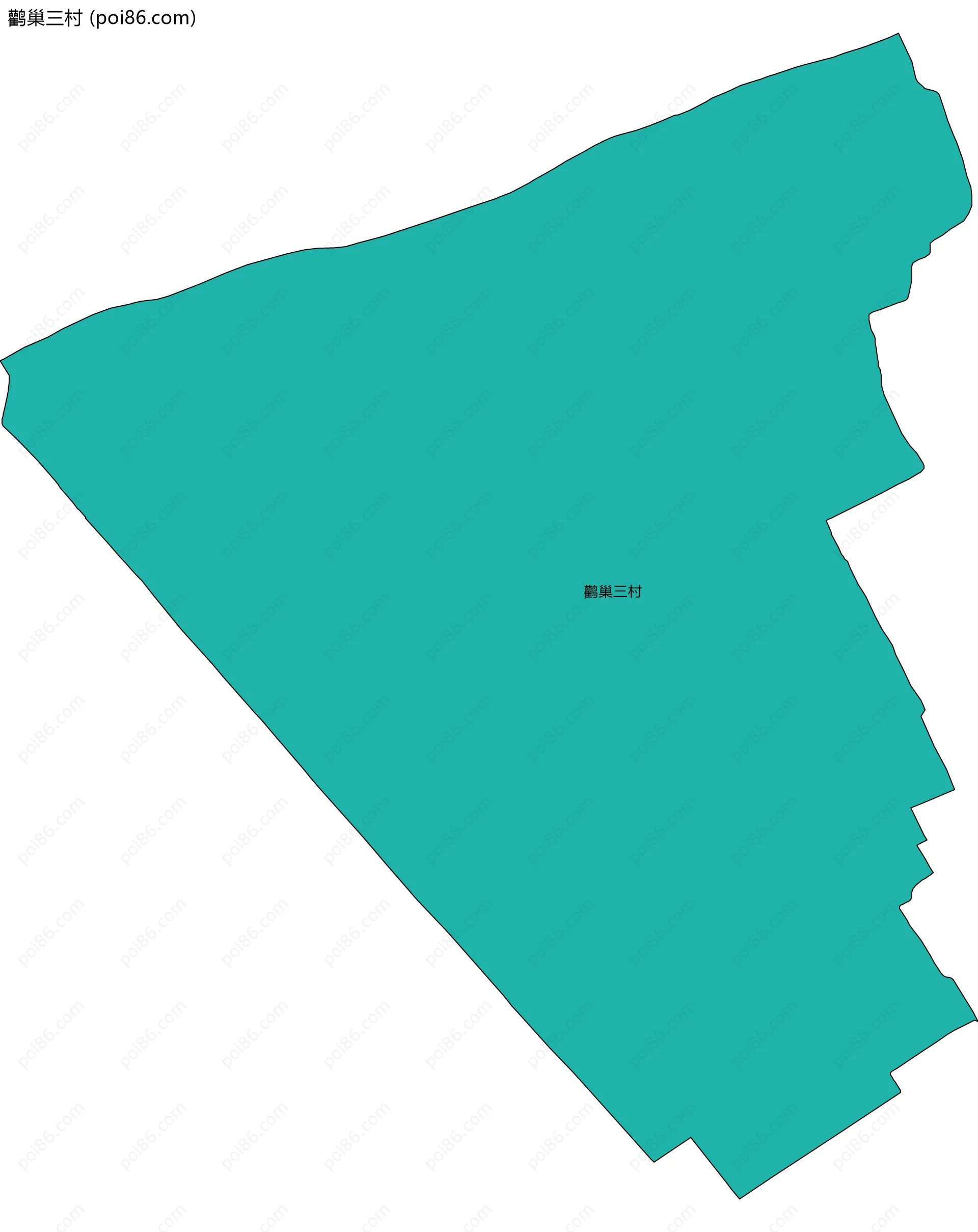 鹳巢三村边界地图