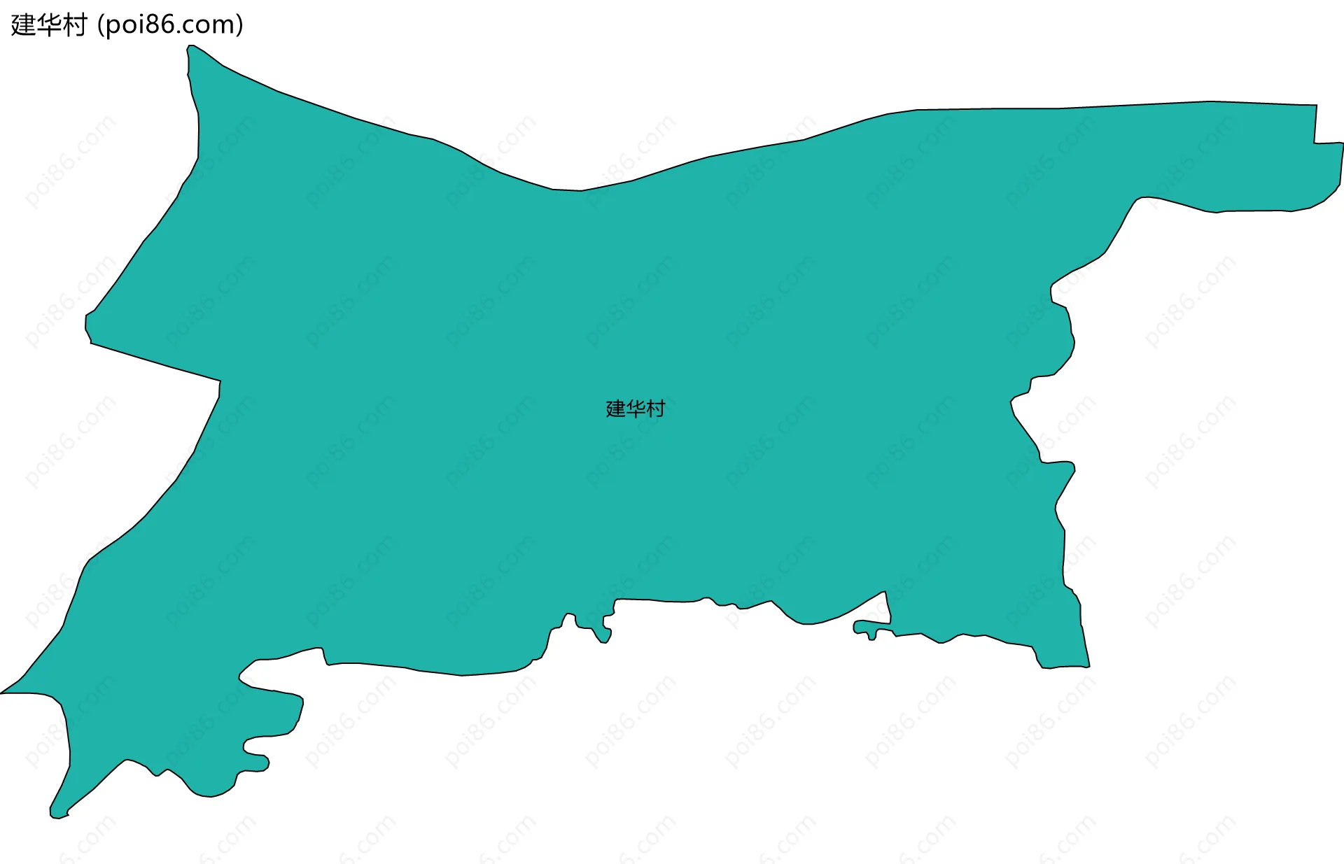 建华村边界地图