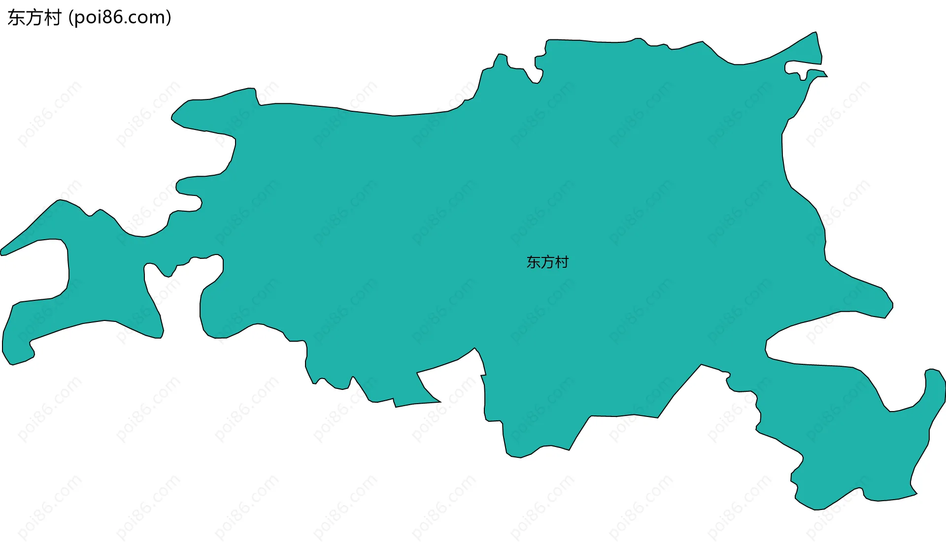 东方村边界地图
