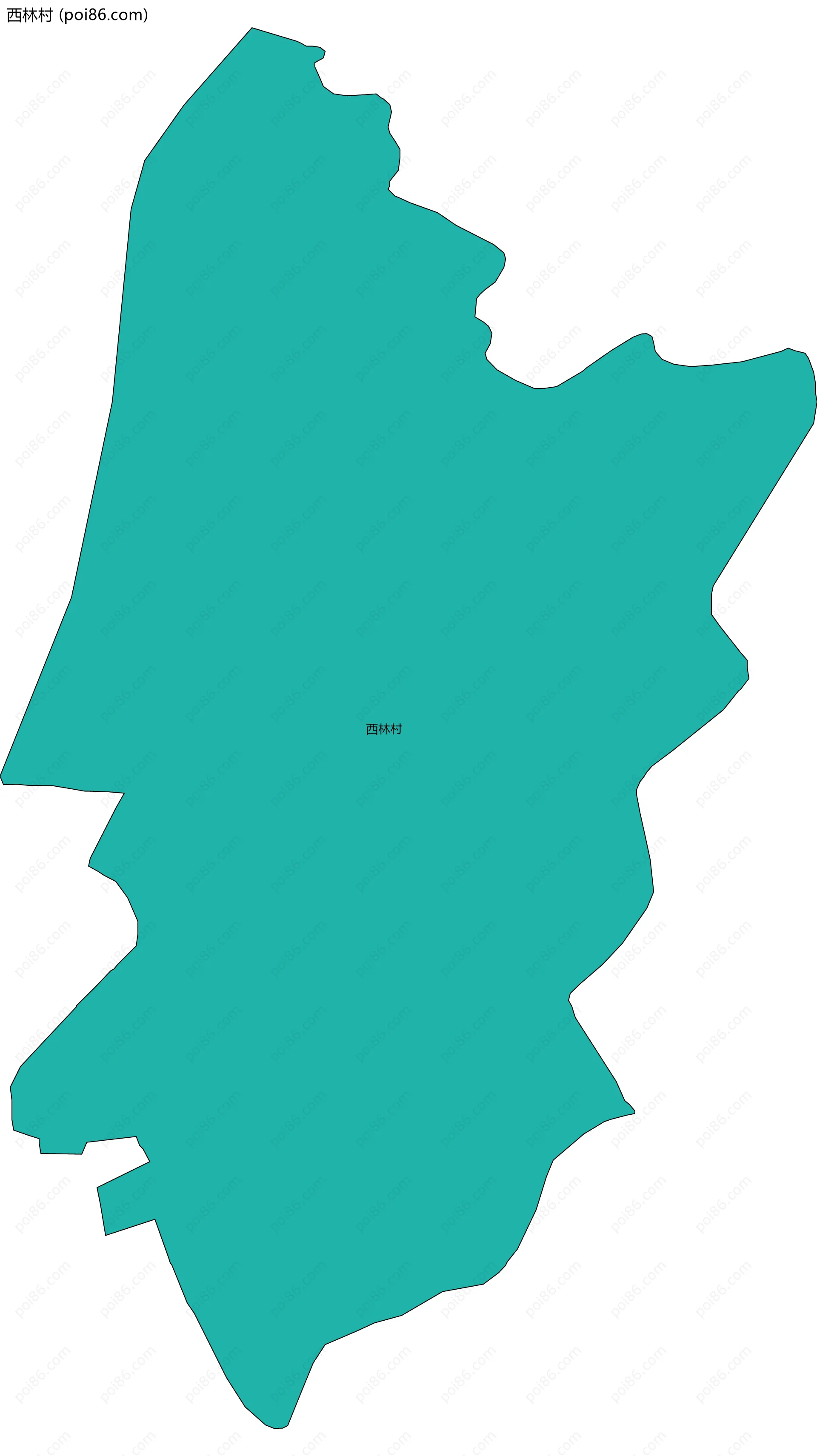 西林村边界地图