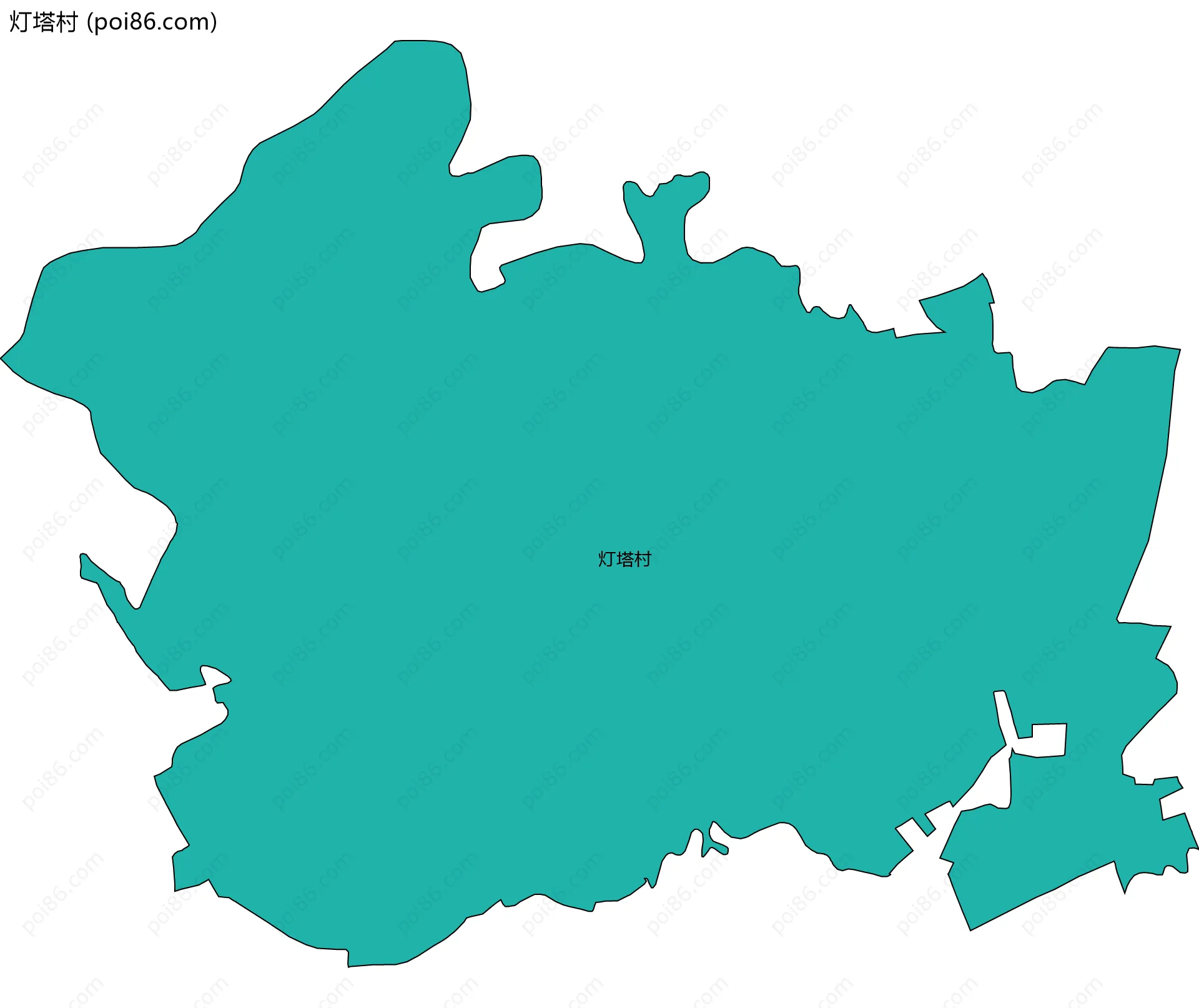 灯塔村边界地图