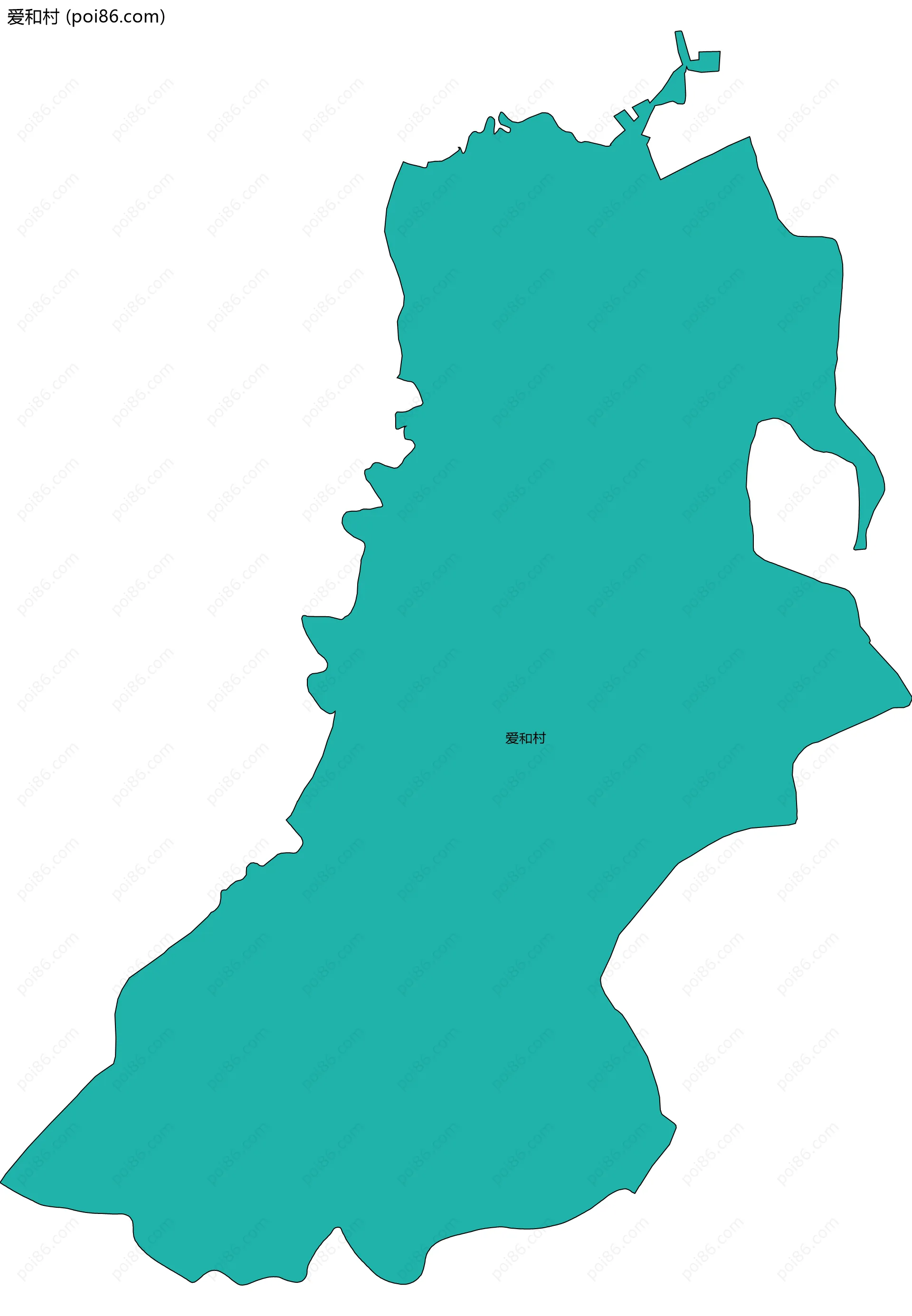 爱和村边界地图