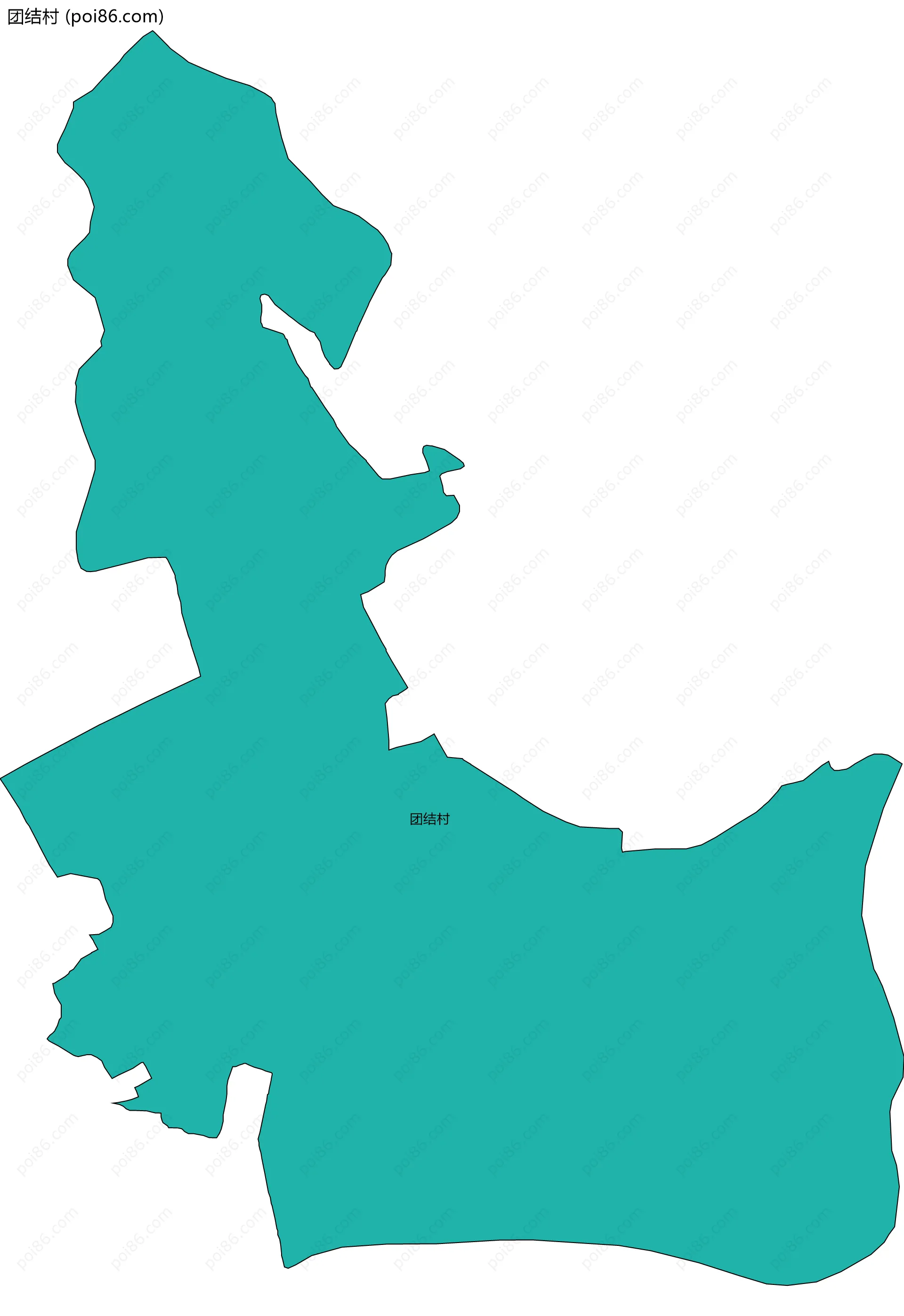 团结村边界地图