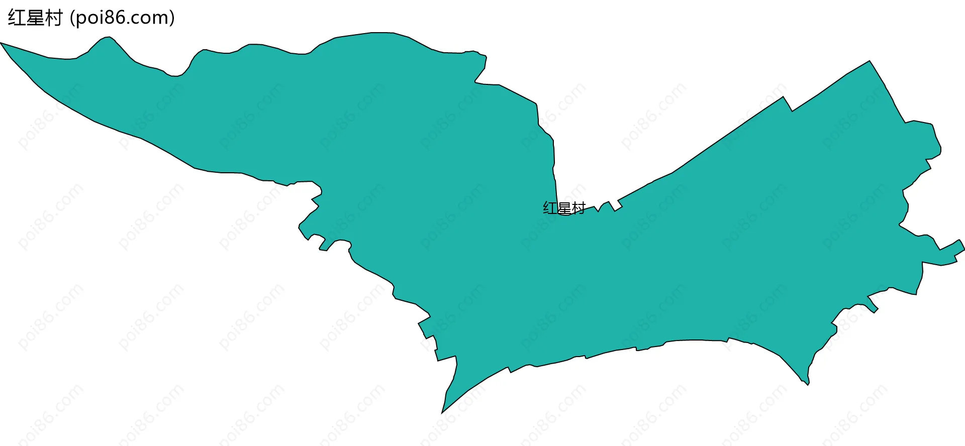 红星村边界地图