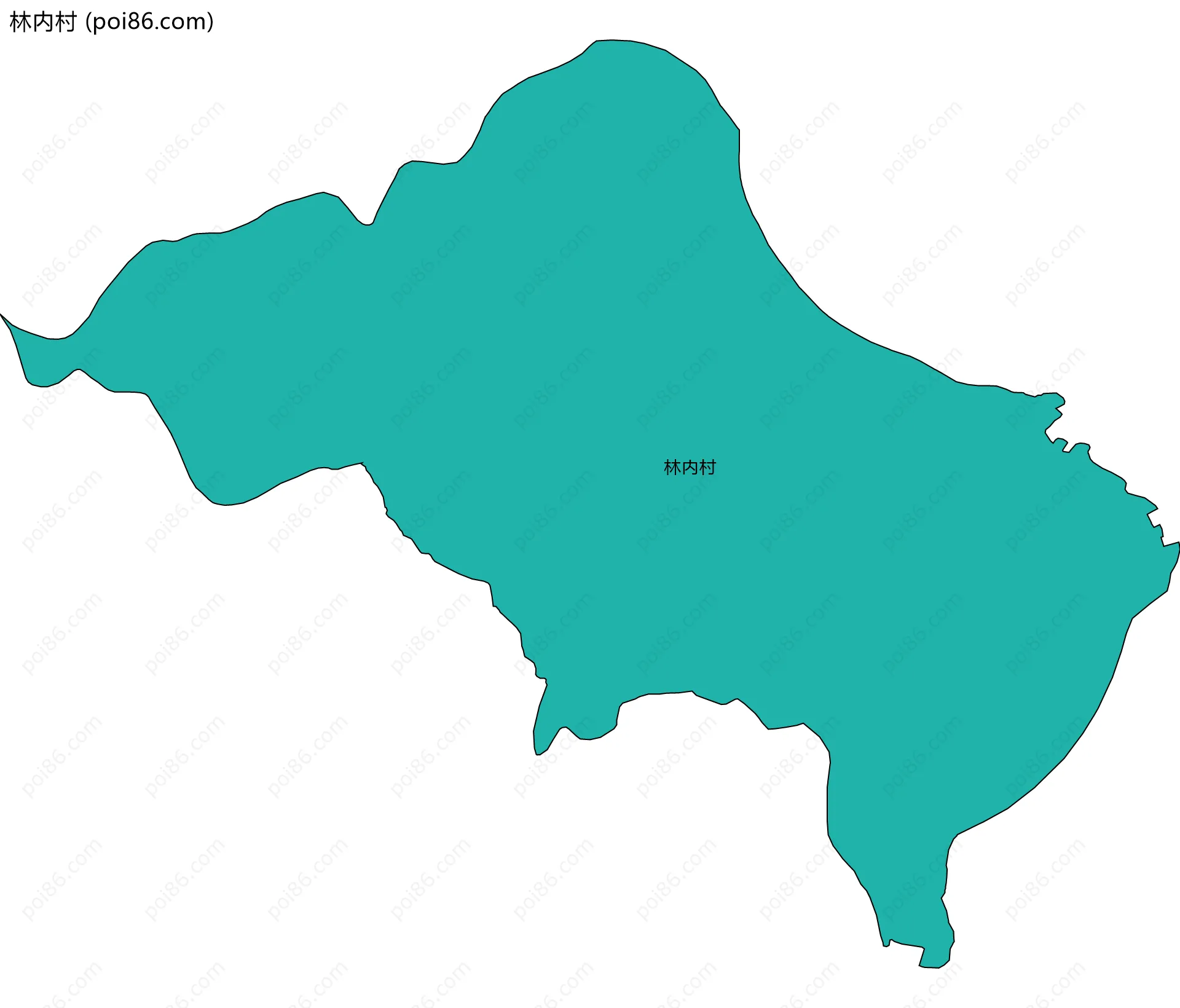 林内村边界地图