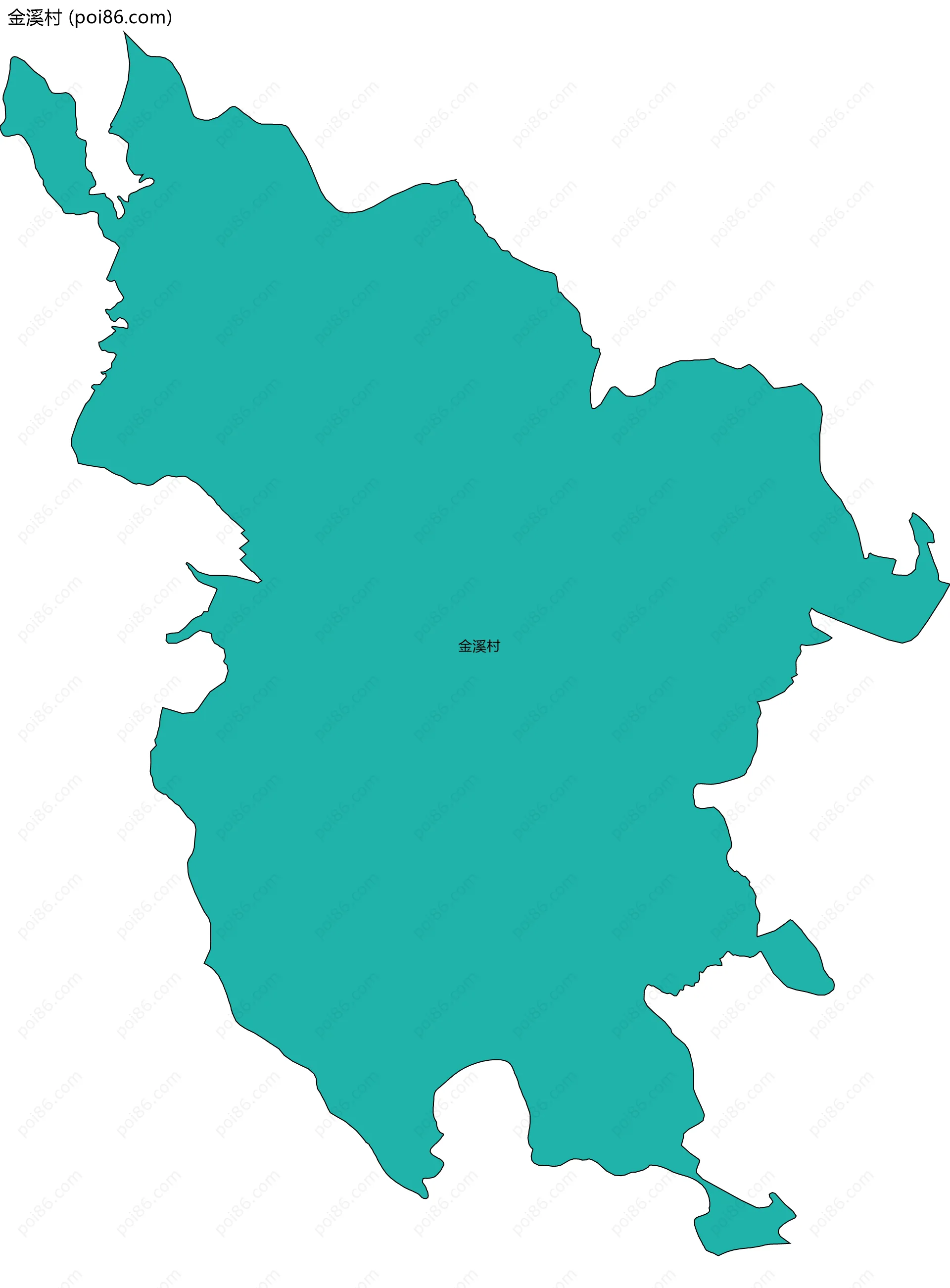 金溪村边界地图