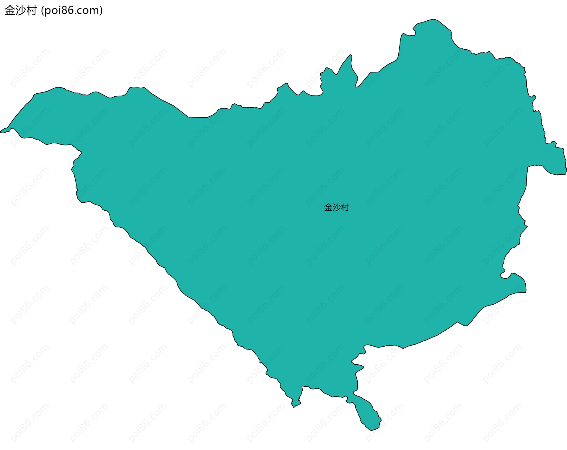 金沙村边界地图