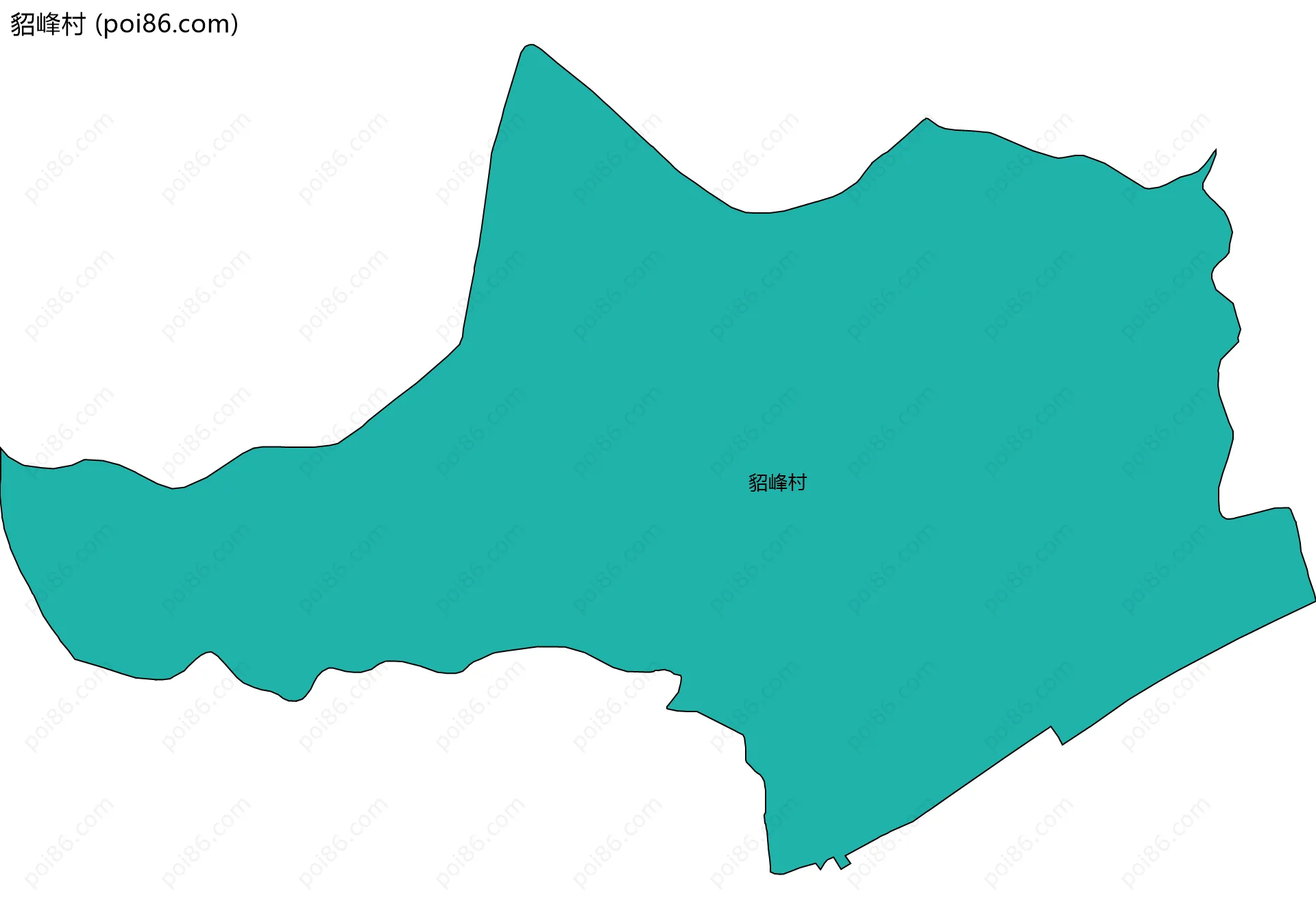 貂峰村边界地图